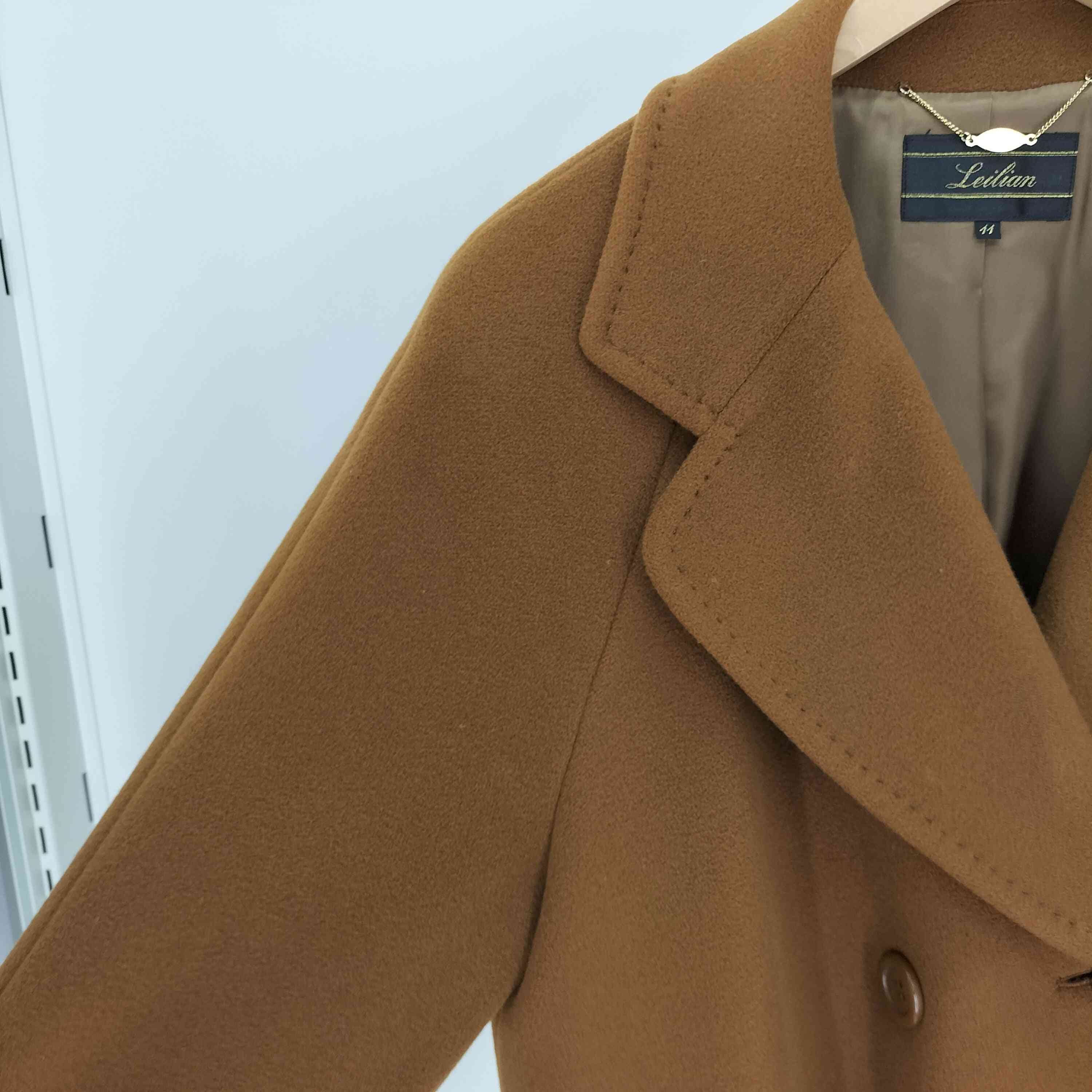 美品　レリアン　カシミヤ100% コート　裏地ペイズリー柄　ブラウン　13号 美品 レリアン カシミヤ100% コート 裏地ペイズリー柄 ブラウン 13号