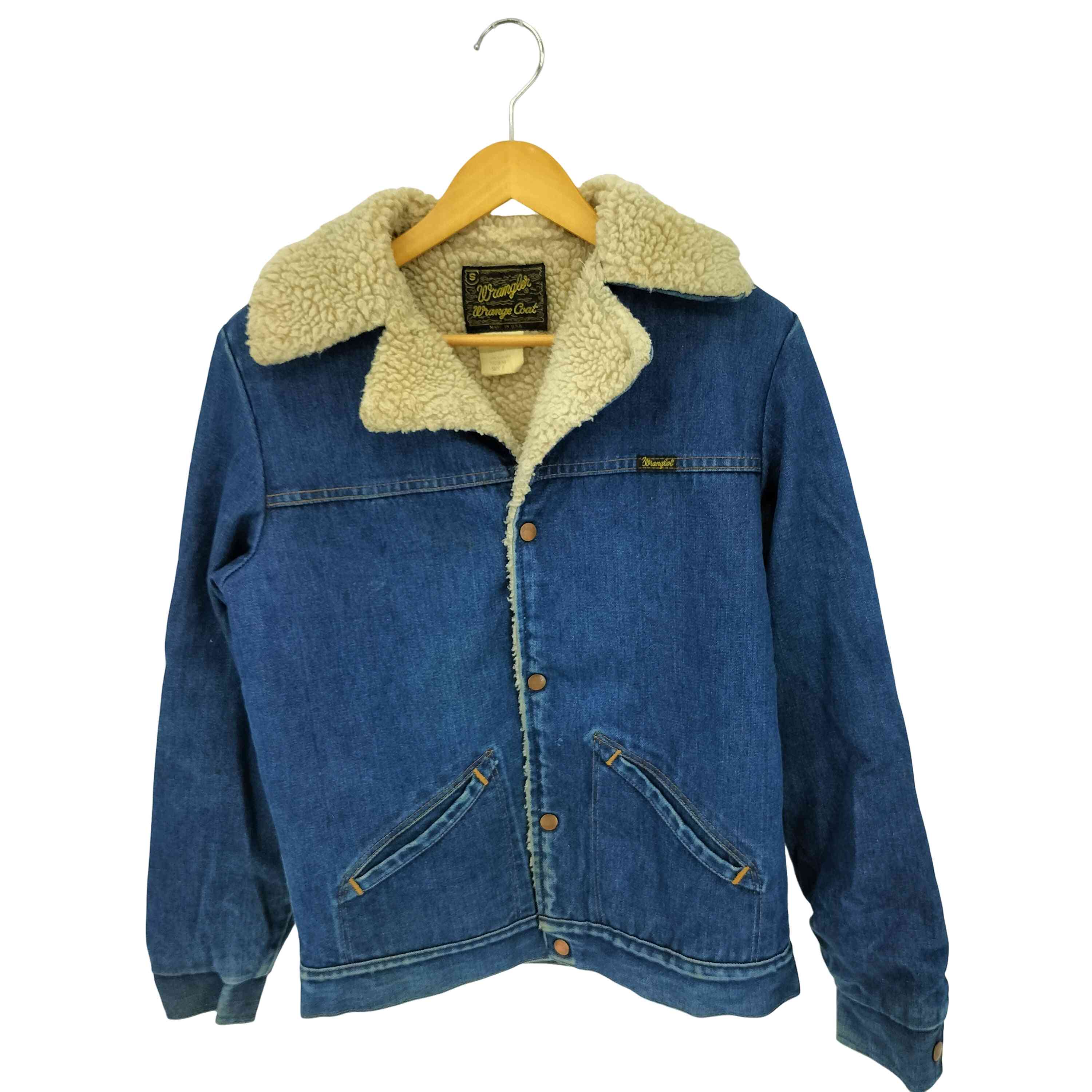 80s USA製 ラングラー WRANGLER デニム ボア ランチコート ラングラー Wrangler 80S USA製 デニムボアジャケット ランチ