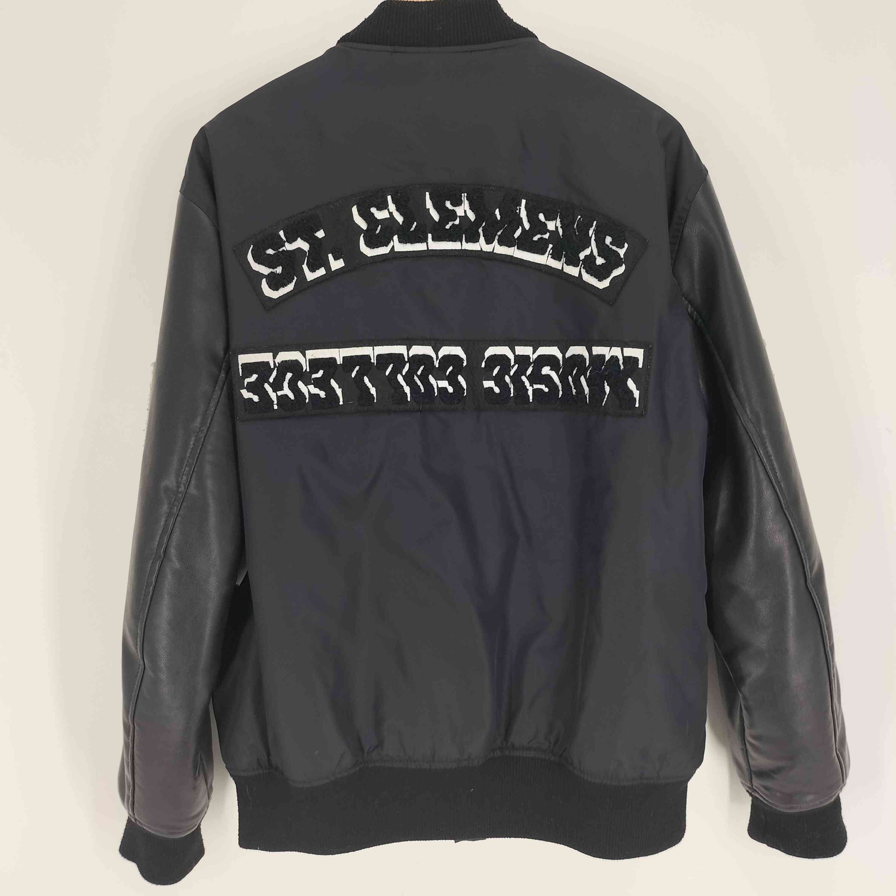 ザラ ZARA dnwr Embroidered Patchwork Black Jacket 刺繍 パッチ 
