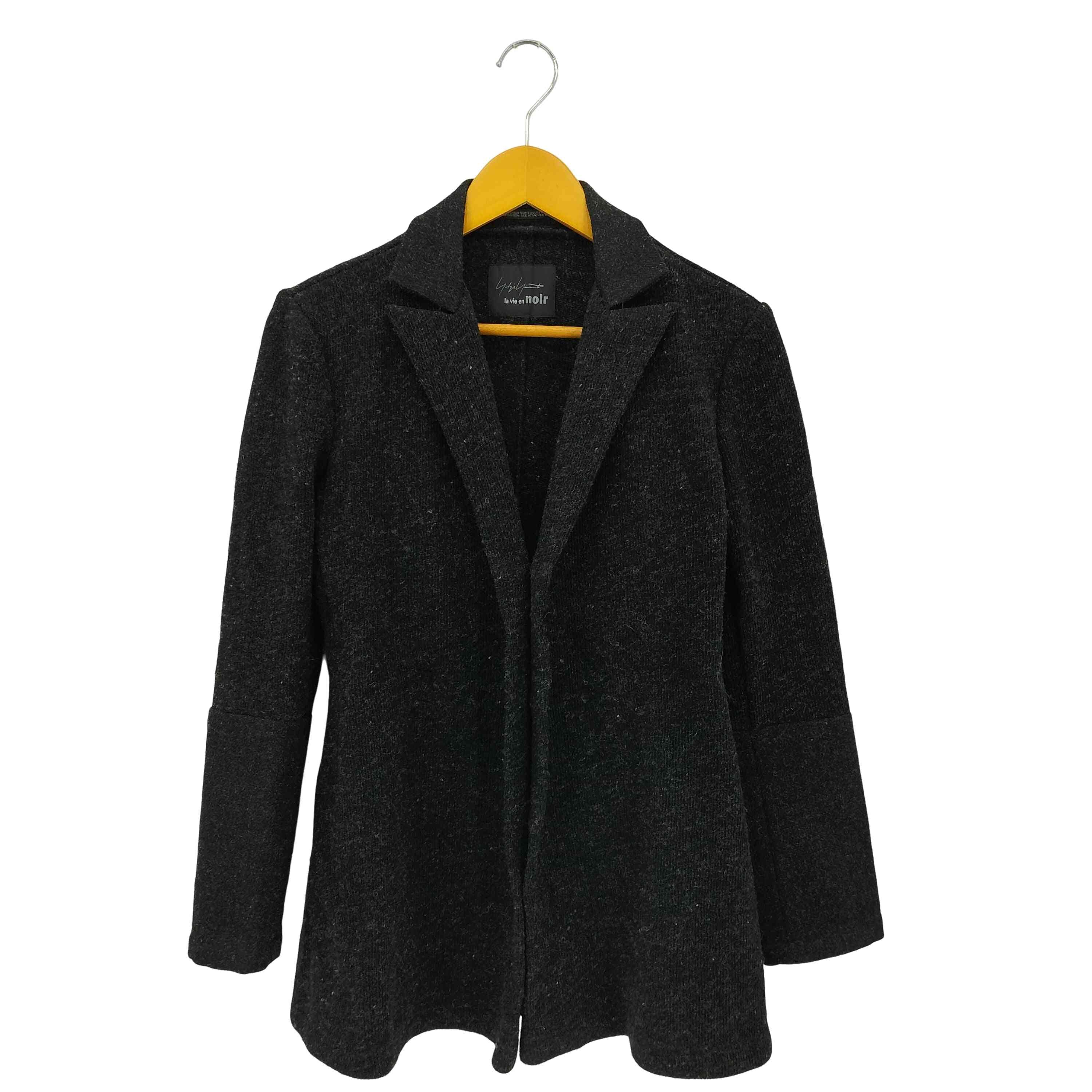 YOHJI YAMAMOTO+NOIR(ヨウジヤマモトプリュスノアール) La vie en noir ピークドラペル 3B ウールフェルトジャケット  レディース  1【中古】【ブランド古着バズストア】 ヨウジヤマモトプリュスノアール YOHJI YAMAMOTO+NOIR La vie en noir