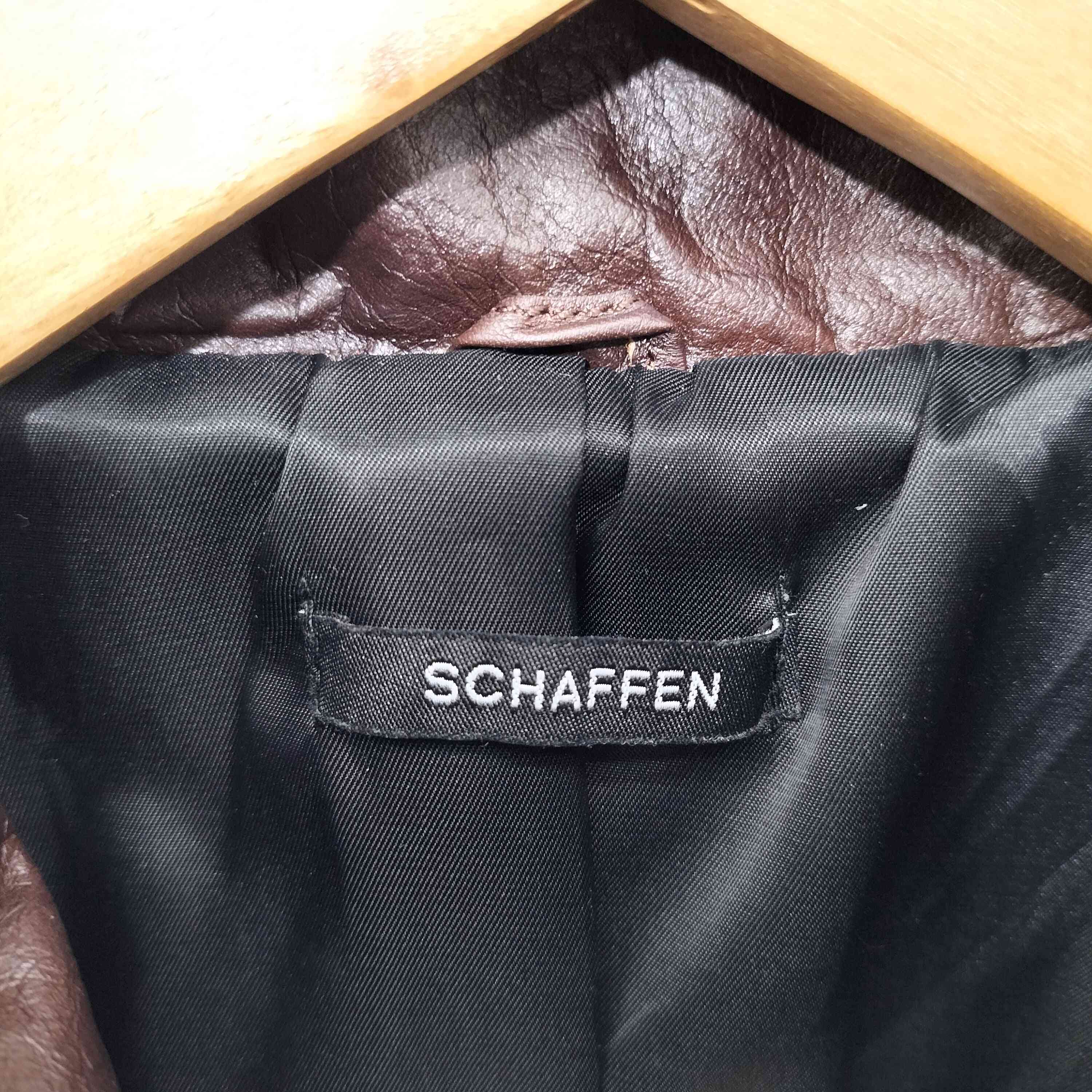 SCHAFFEN ダブルジップ スタンドカラー カウレザージャケット メンズ 4