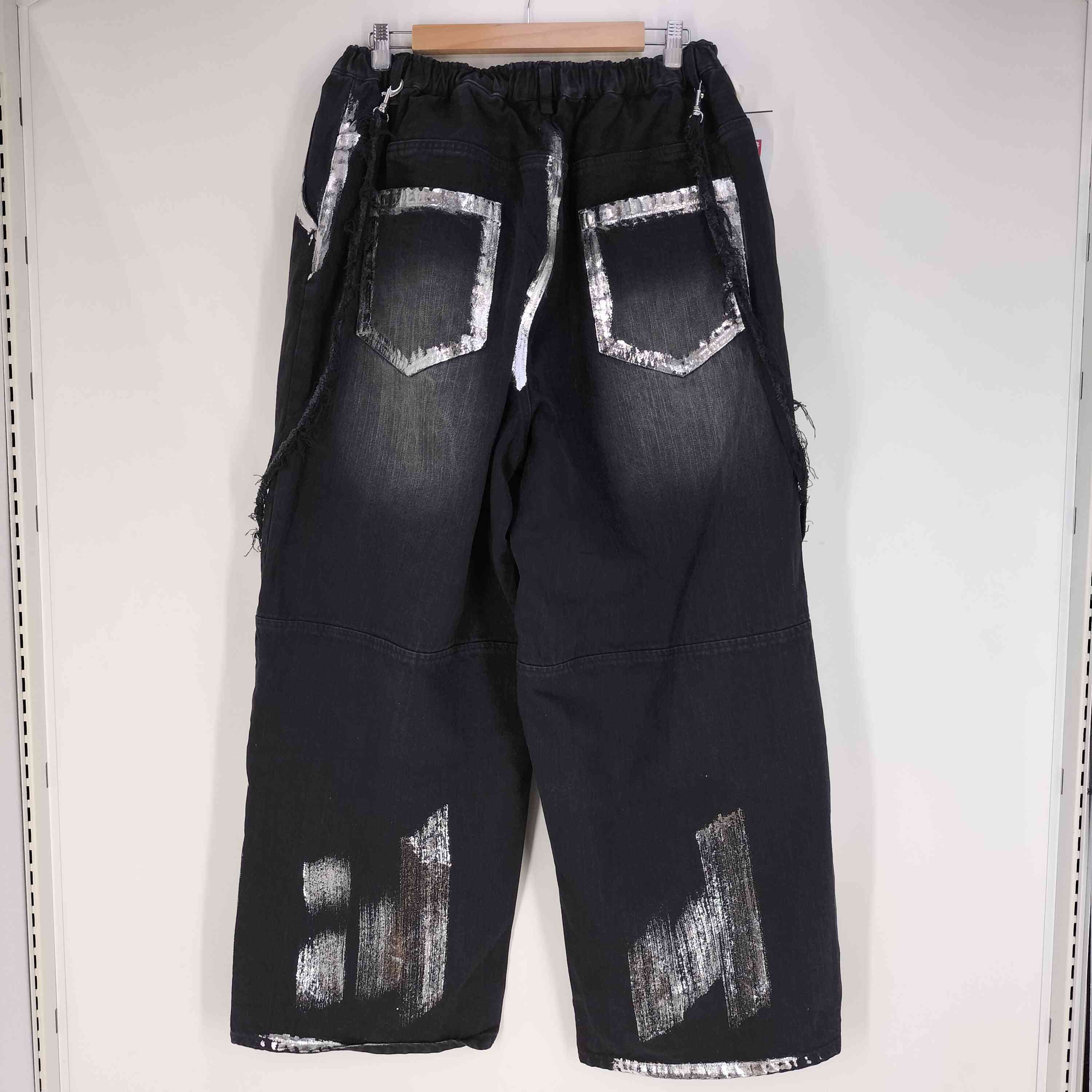 アドラー ADRER panel suspender wide denim (waist gom) / パネル 
