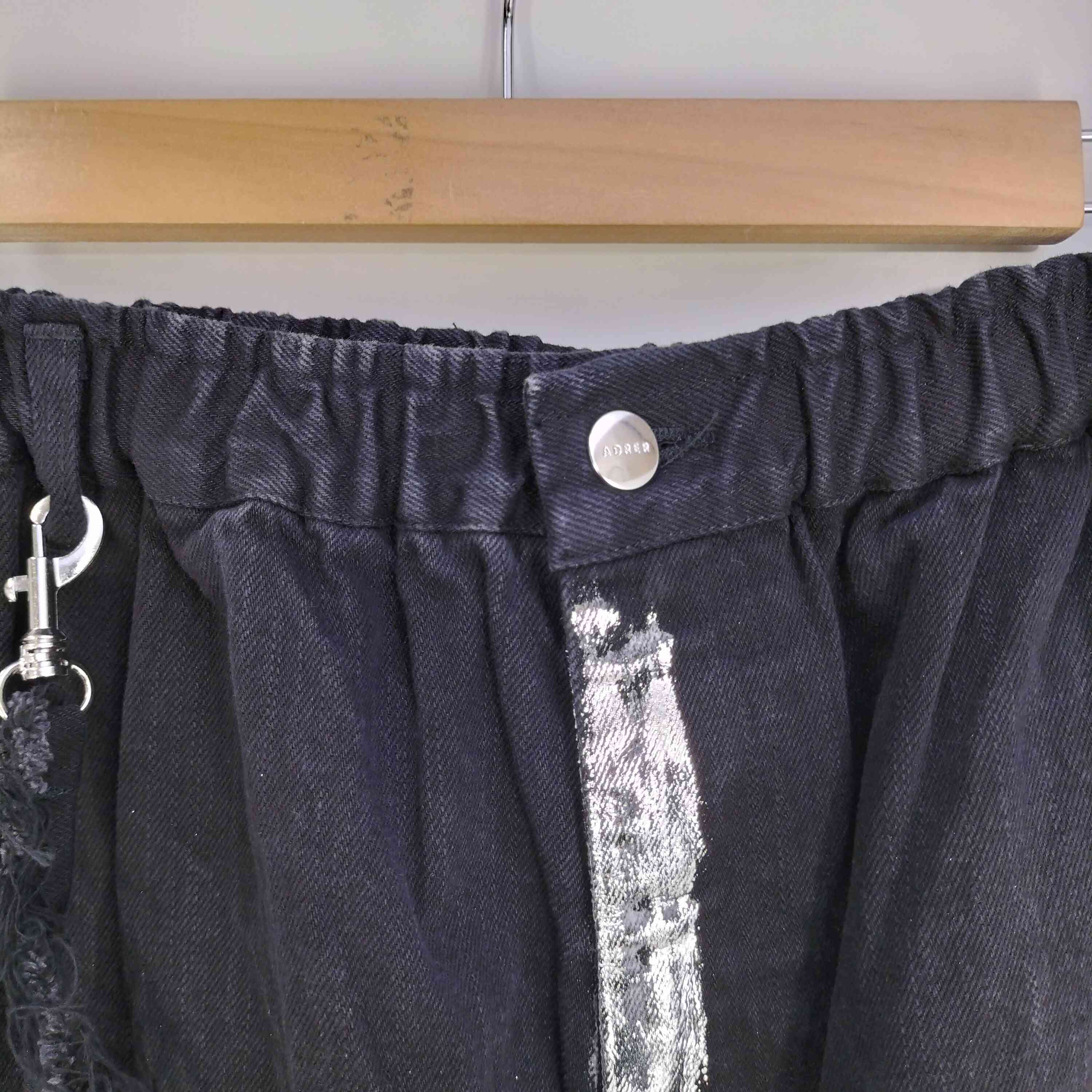 アドラー ADRER panel suspender wide denim (waist gom) / パネル 
