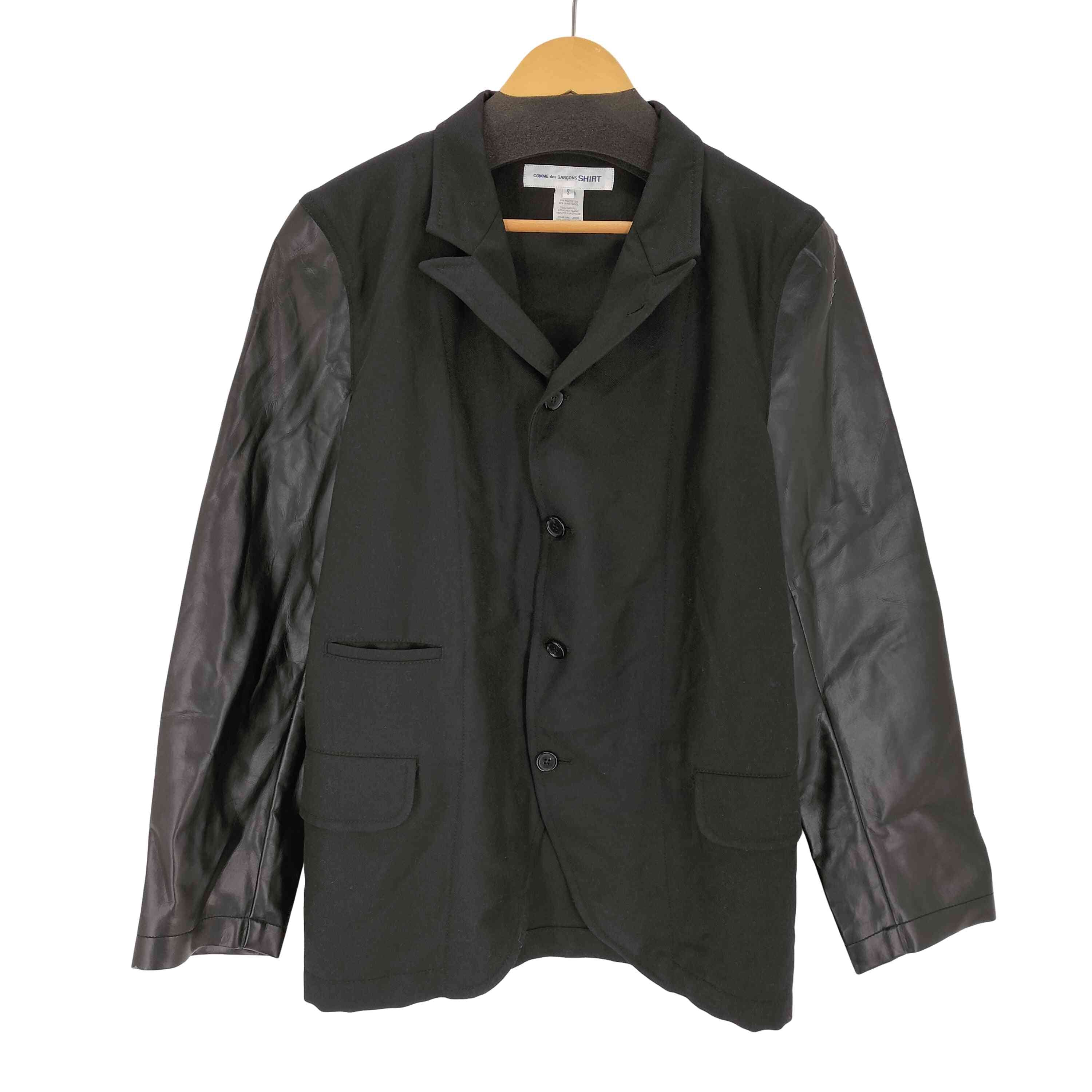 コムデギャルソンシャツ COMME des GARCONS SHIRT 袖フェイクレザー 