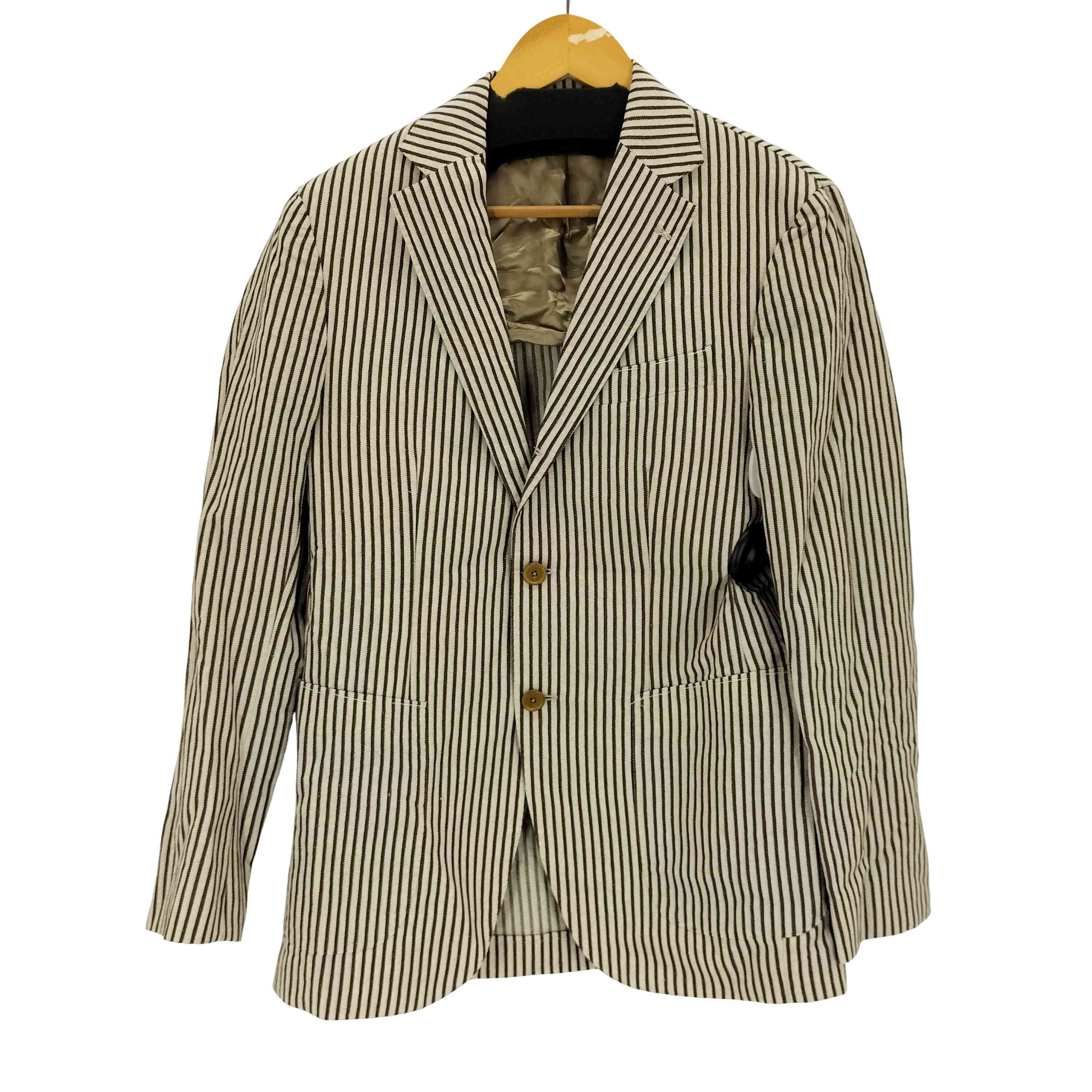 USED古着(ユーズドフルギ) {{DEPETRILLO}} イタリア製 sarti in napoli ストライプテーラードジャケット メンズ  46【中古】【ブランド古着バズストア】 DEPETRILLO イタリア製 sarti in napoli ストライプテーラード