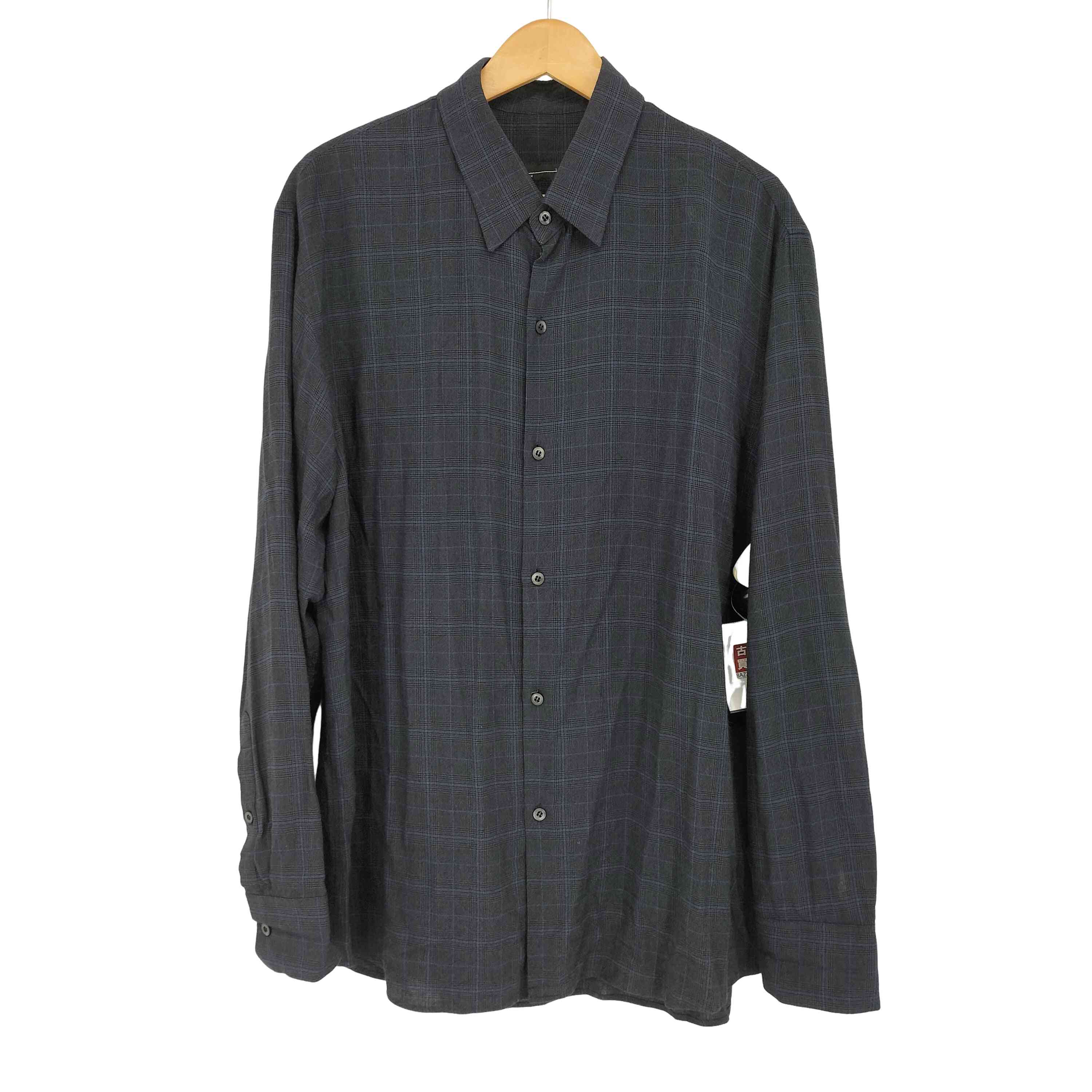 LAD MUSICIAN(ラッドミュージシャン) 24AW GLEN CHECK BIG SHIRT  DARK GRAY RAYON レーヨン 長袖  チェックシャツ メンズ JPN：44 【中古】【ブランド古着バズストア】 ラッドミュージシャン LAD MUSICIAN 24AW GLEN CHECK BIG SHIRT DARK