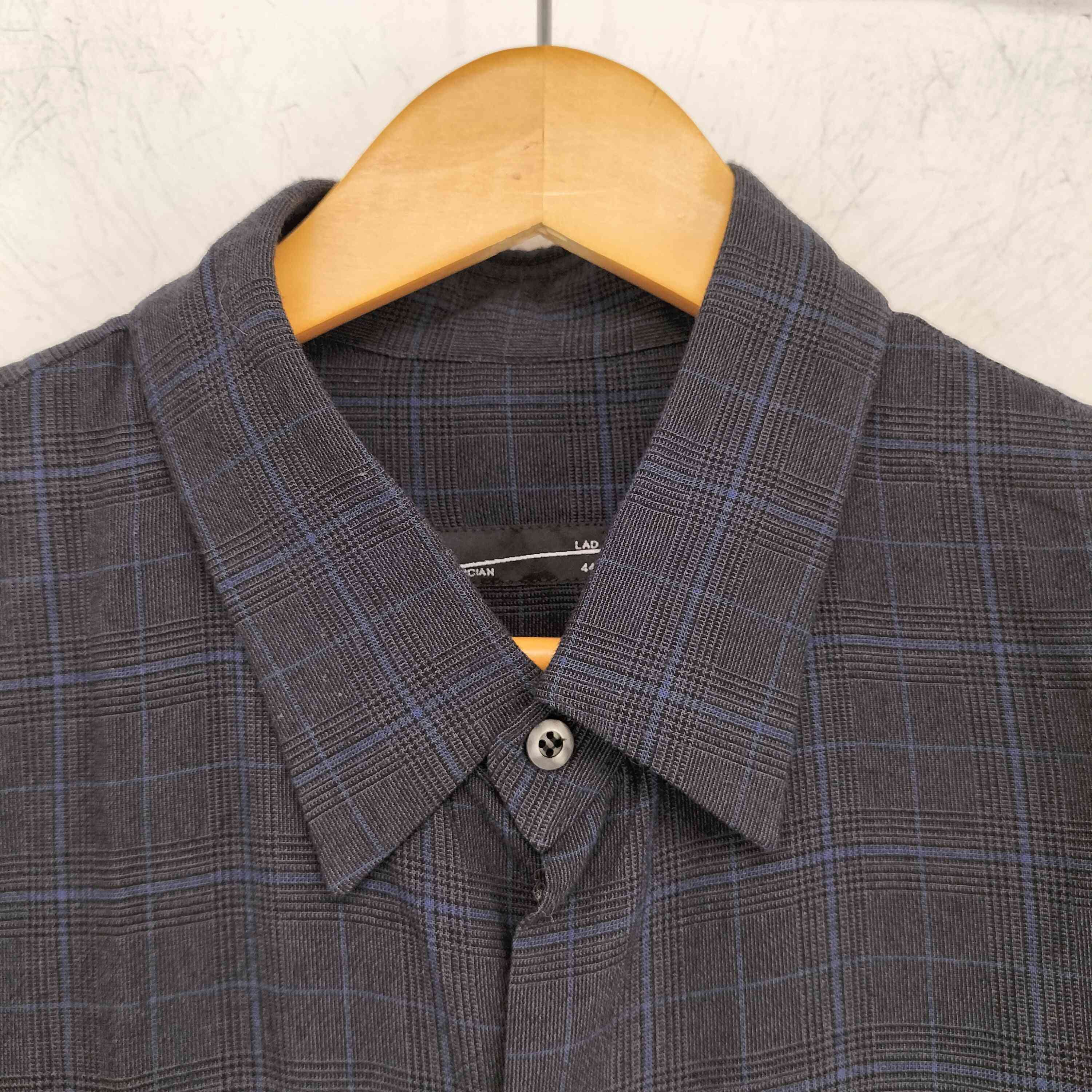 ラッドミュージシャン LAD MUSICIAN 24AW GLEN CHECK BIG SHIRT DARK