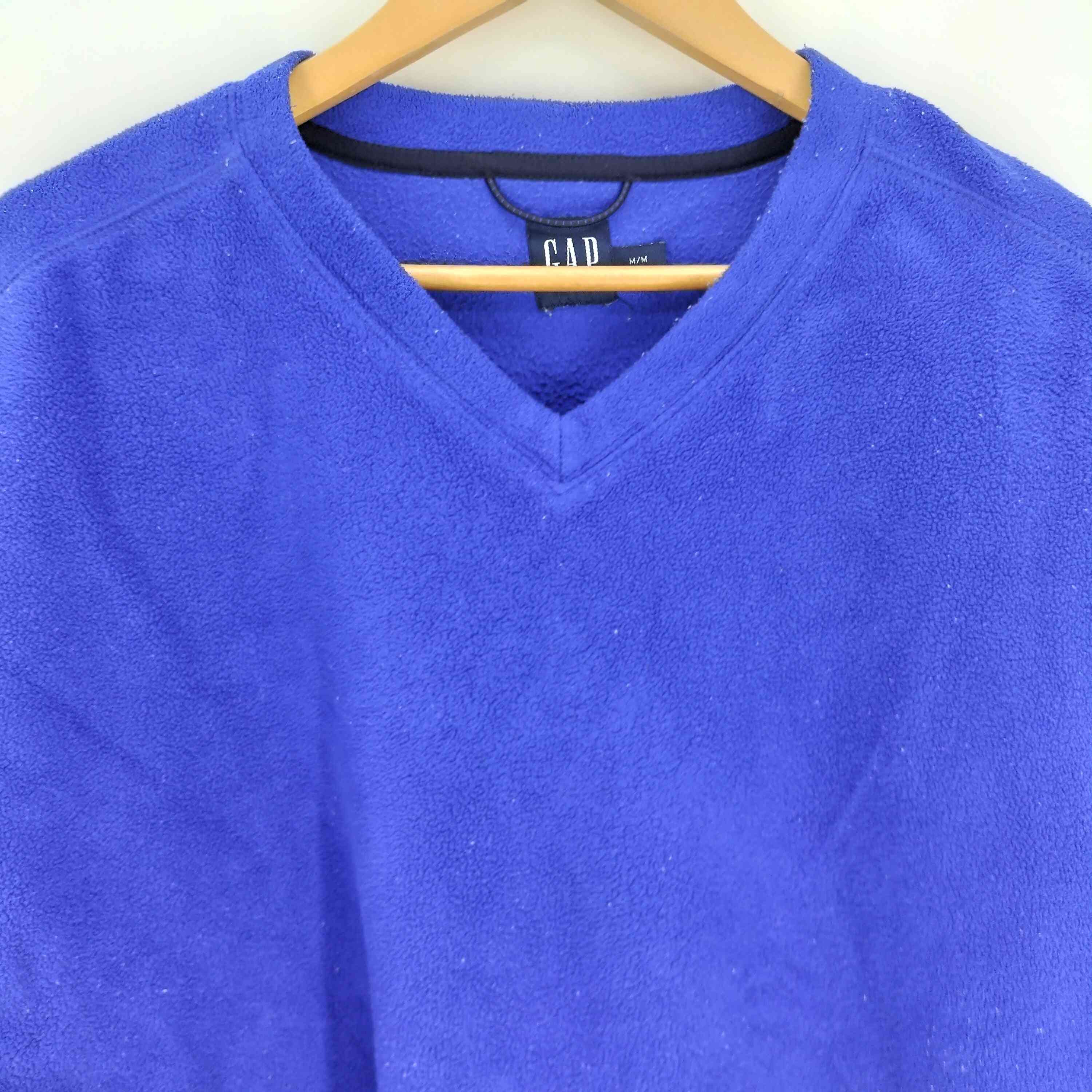 ギャップ Gap OLD 00S Vネック フリース プルオーバー メンズ import 