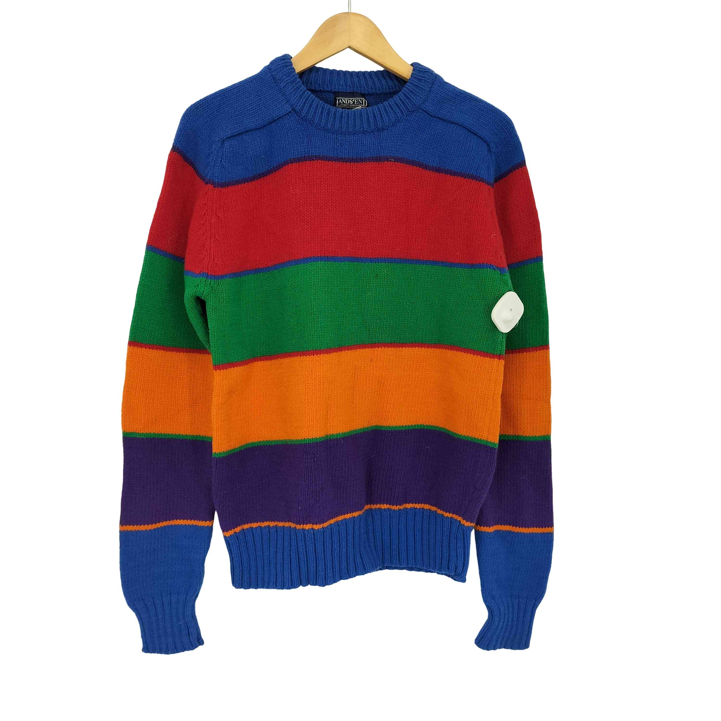 ランズエンド LANDS END 台湾製 ボーダー ウールニット メンズ import