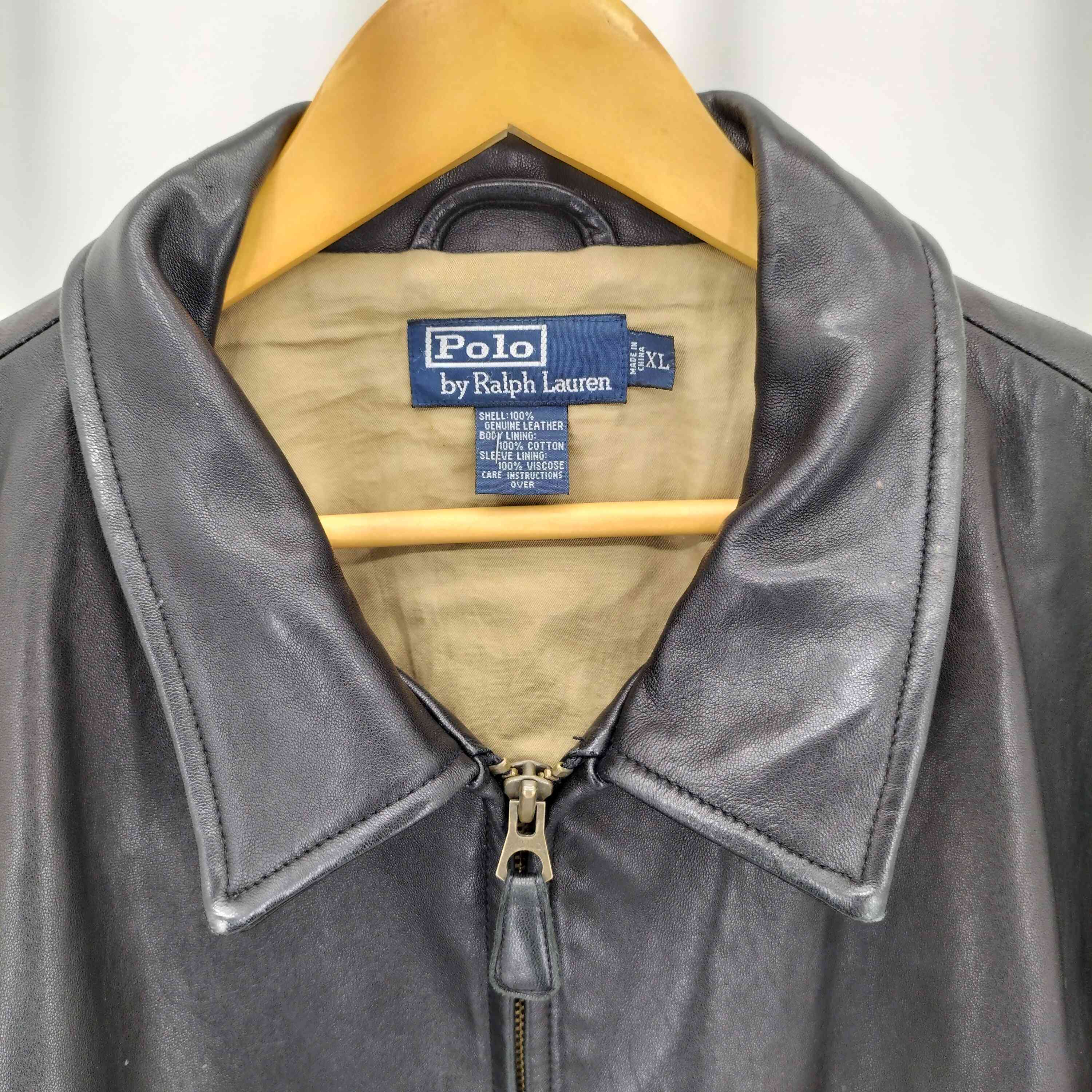 ポロバイラルフローレン Polo by RALPH LAUREN 90s ポニー刺繍 レザー