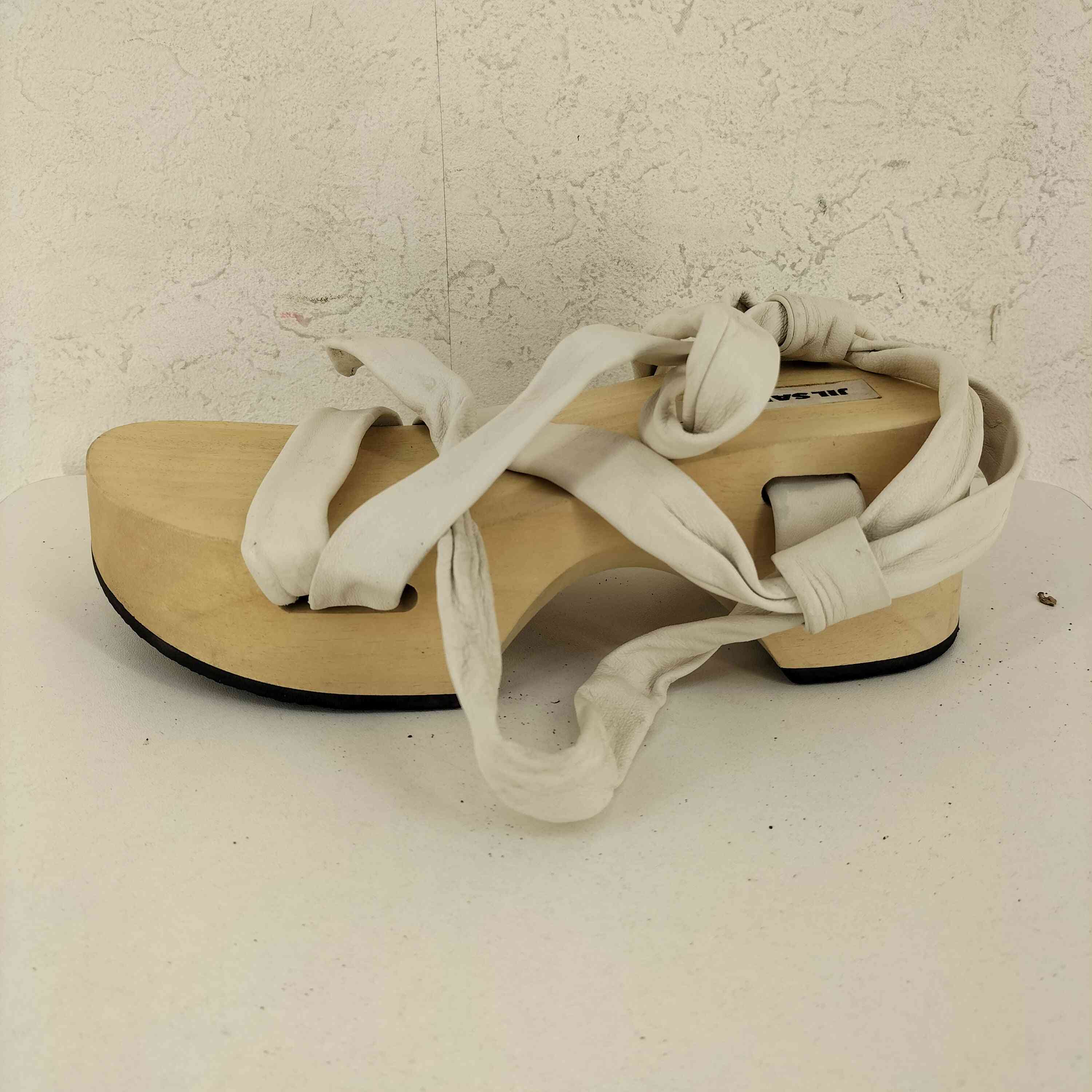 ジルサンダー JIL SANDER lace up clog sandals レザーストラップ