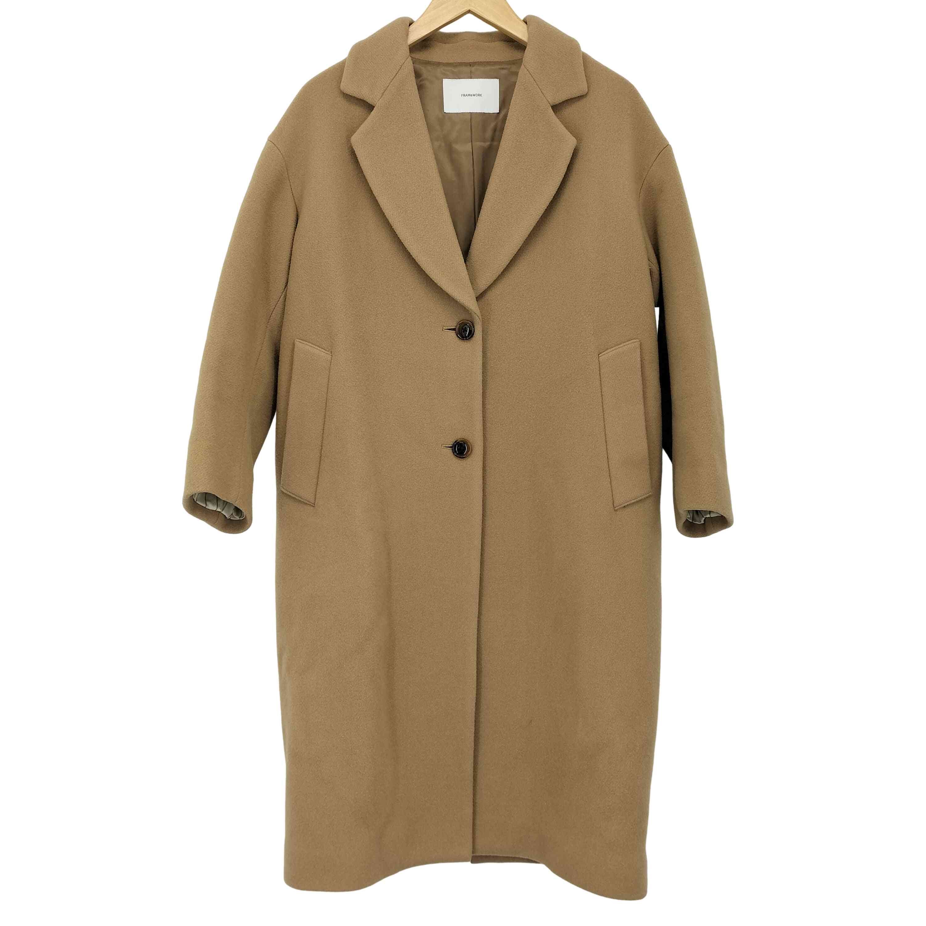 フレームワーク FRAMeWORK ウールナイロン ノーカラーコート