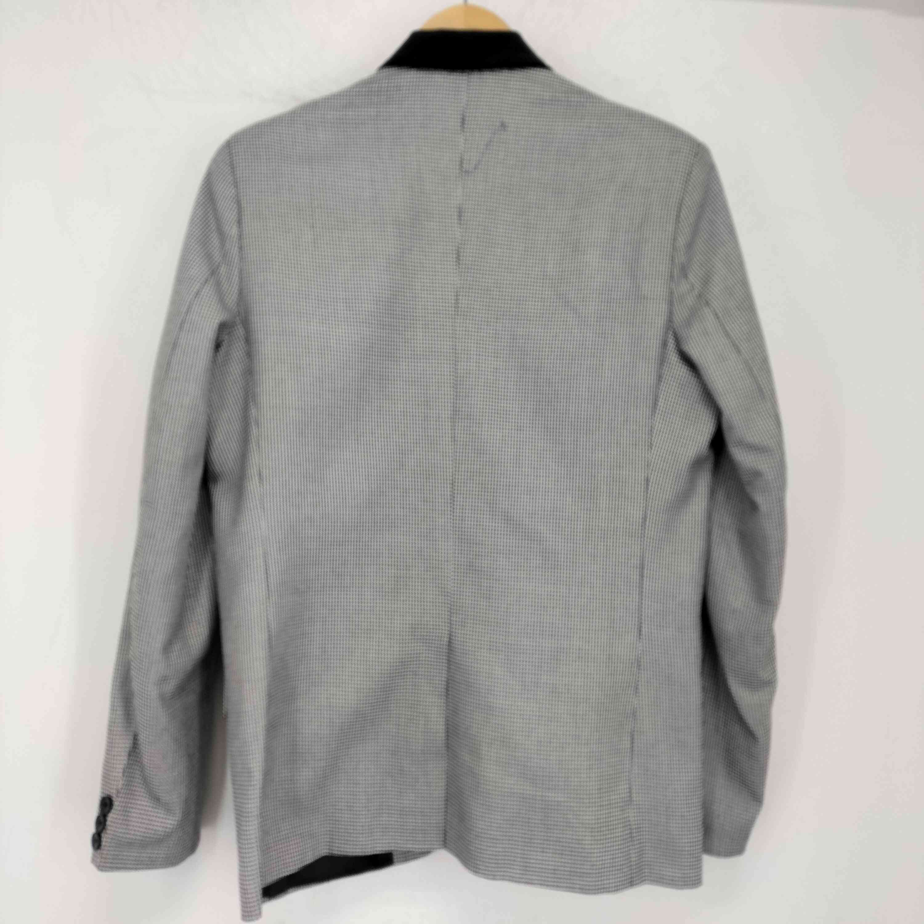 madcap england ビスコース混 ベロア切替襟 千鳥格子柄 テーラード 