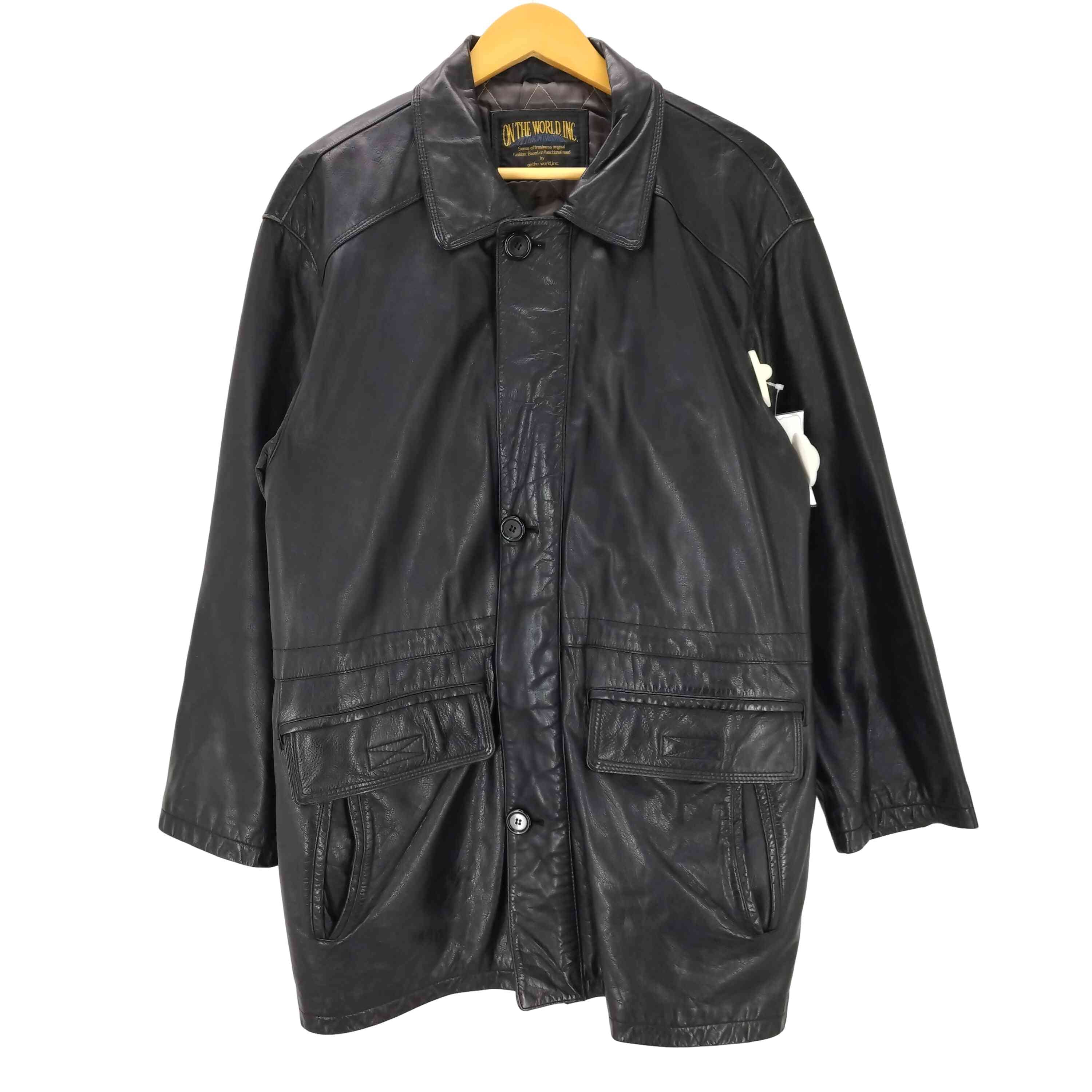 LAMB LEATHER CAR COAT 裏地キルティング 羊革 ラムレザー カーコート 