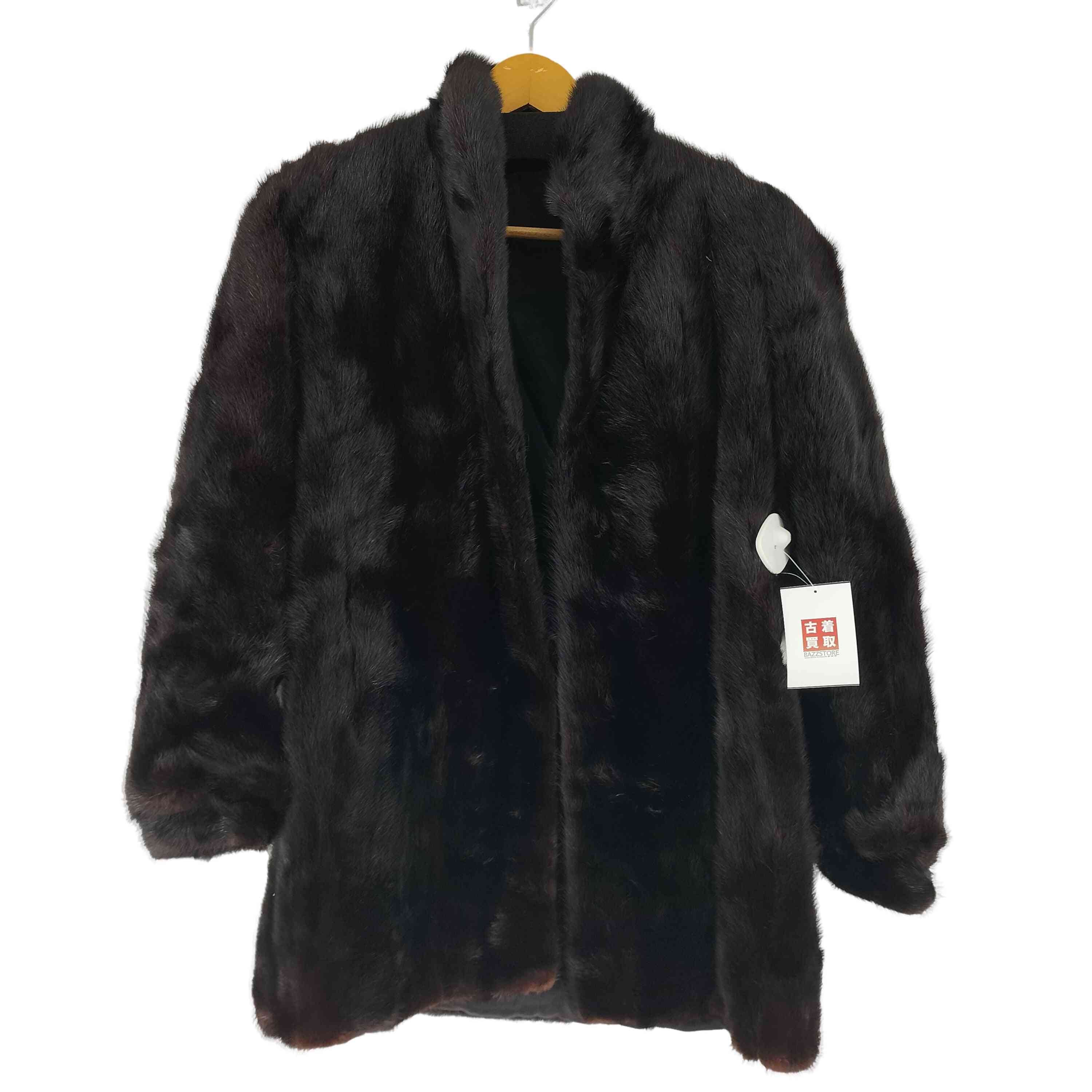 SAGA MINK(サガミンク) 銀タグ ミンクファーストライプジャケット レディース  9【中古】【ブランド古着バズストア】 サガミンク SAGA MINK mink fur 銀サガ ミンクファージャケット