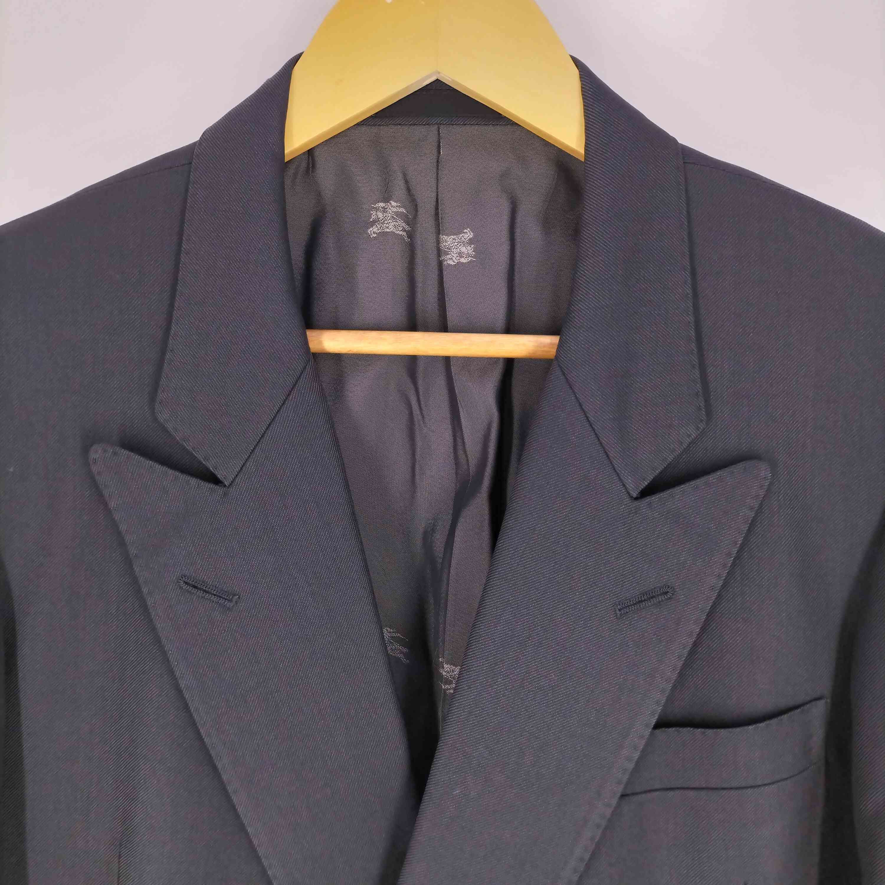 バーバリーズ BURBERRYS WOOL CASHMERE ロゴボタン ダブル テーラード