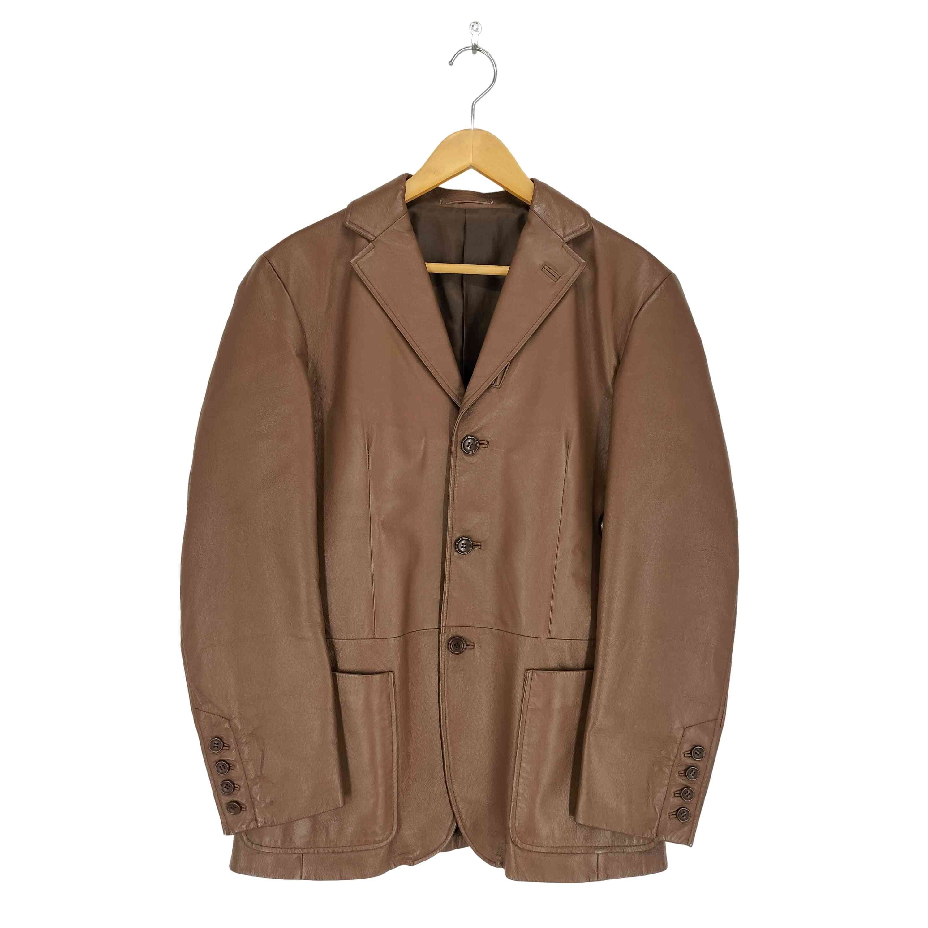 コムサイズム COMME CA ISM pig leather ピッグレザー3Bテーラード
