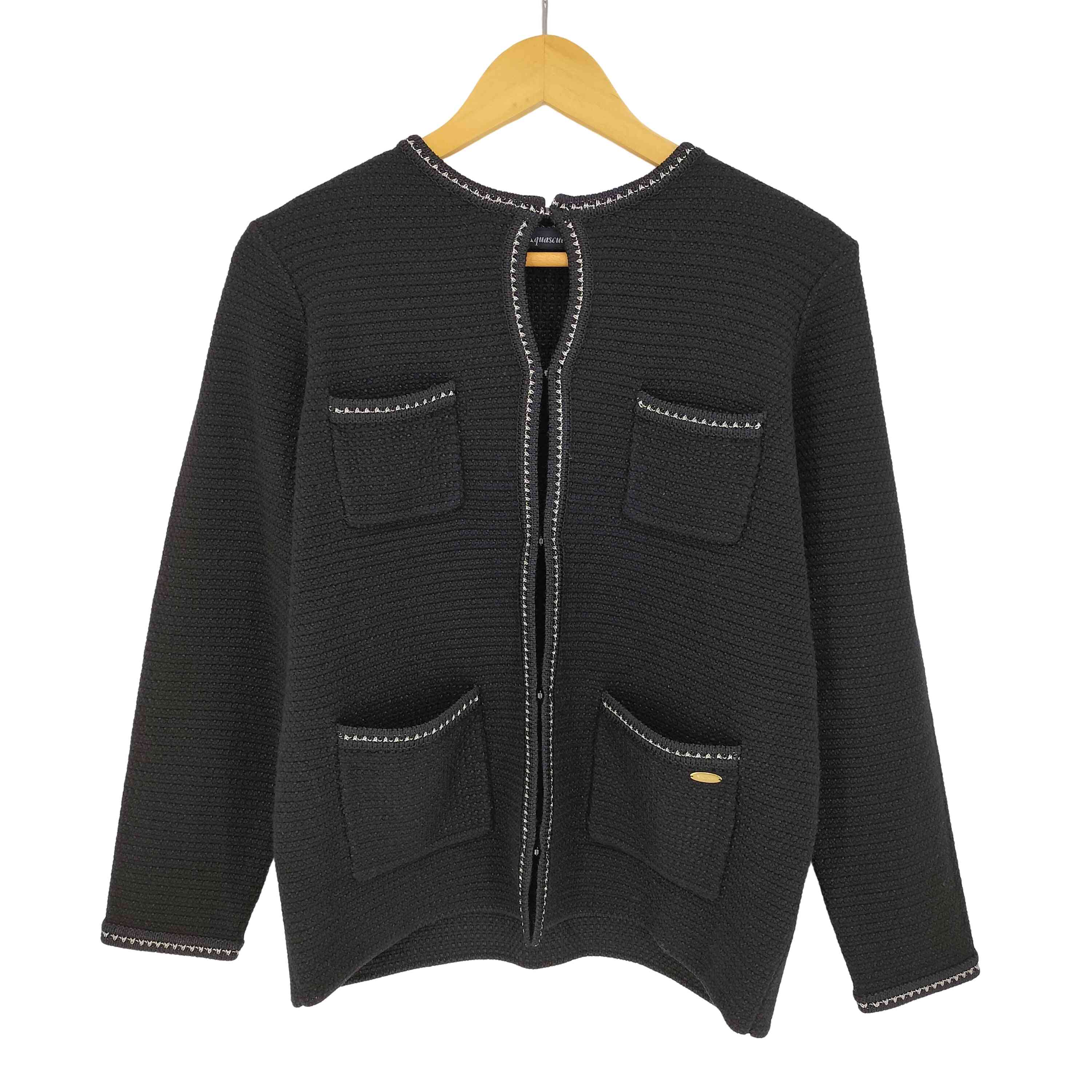 アクアスキュータム AQUASCUTUM ツイードニットジャケット レディース