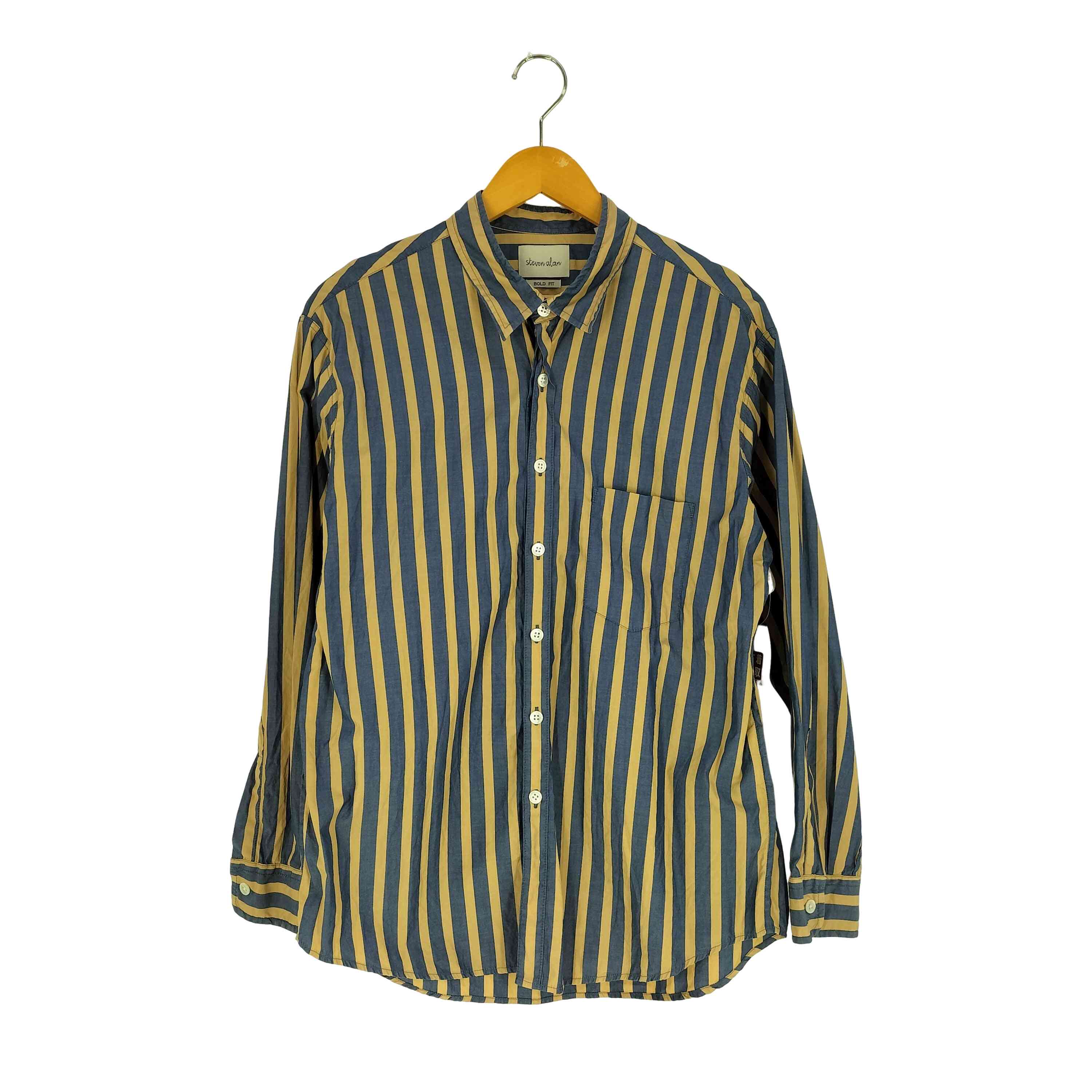 スティーブンアラン Steven Alan BOLD FIT ストライプ コットン L/S 