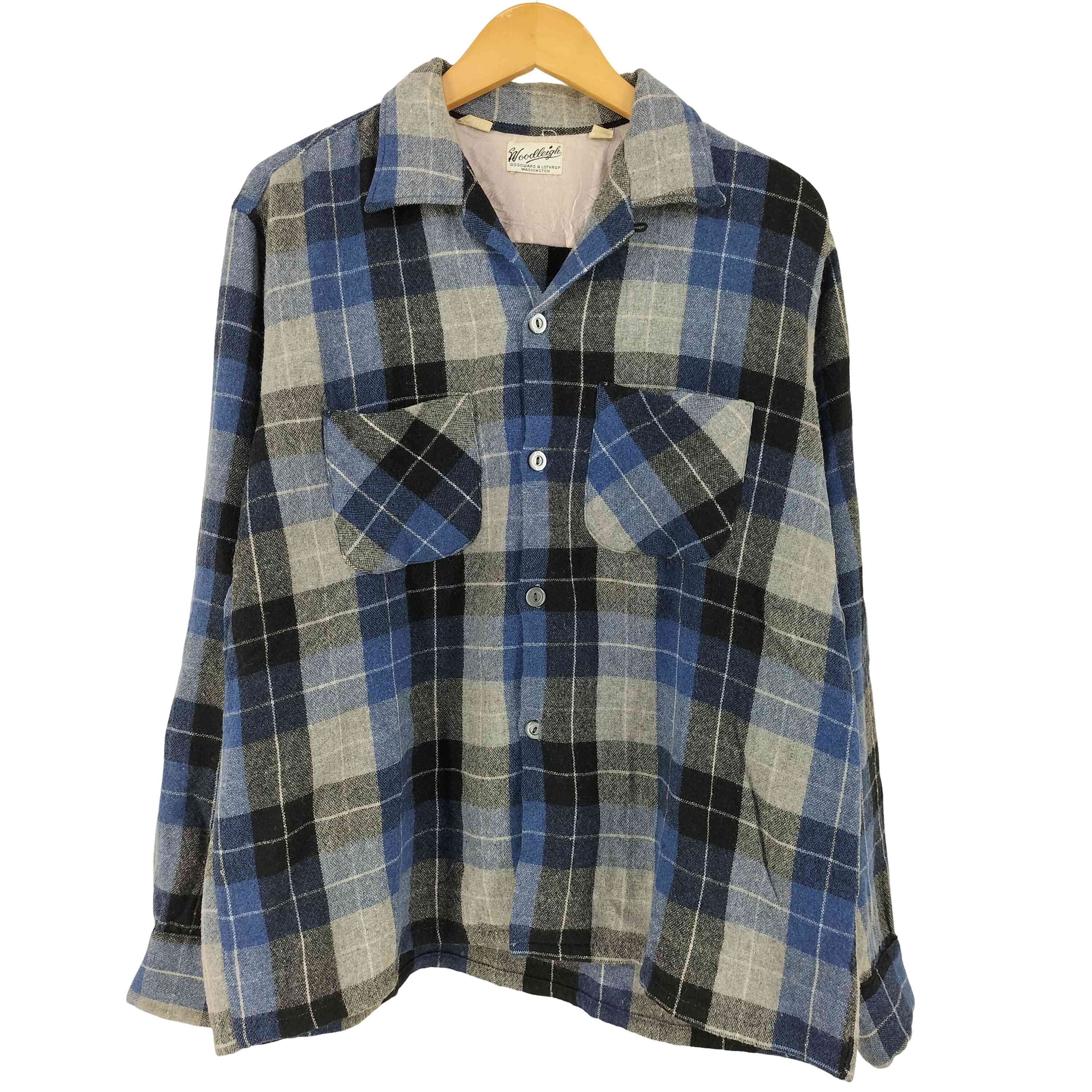 ウールリッチ WOOLRICH 90s USA製 ネイティブ柄 襟コーデュロイ ウール