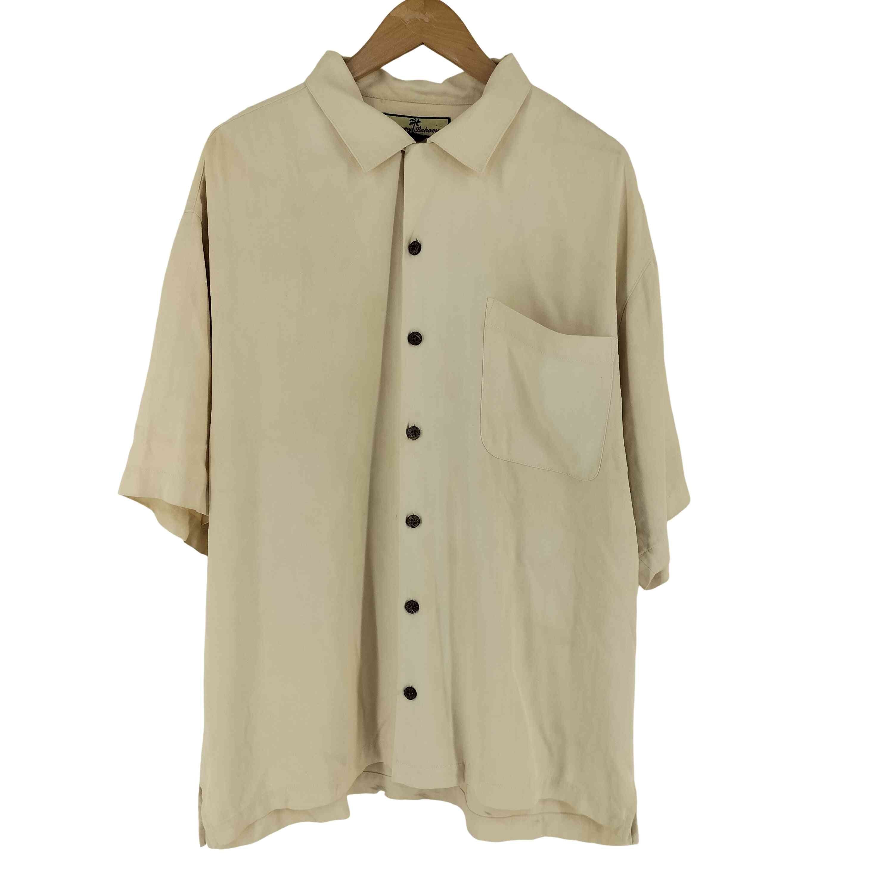 トミーバハマ Tommy Bahama オープンカラー 開襟 シルクシャツ メンズ 