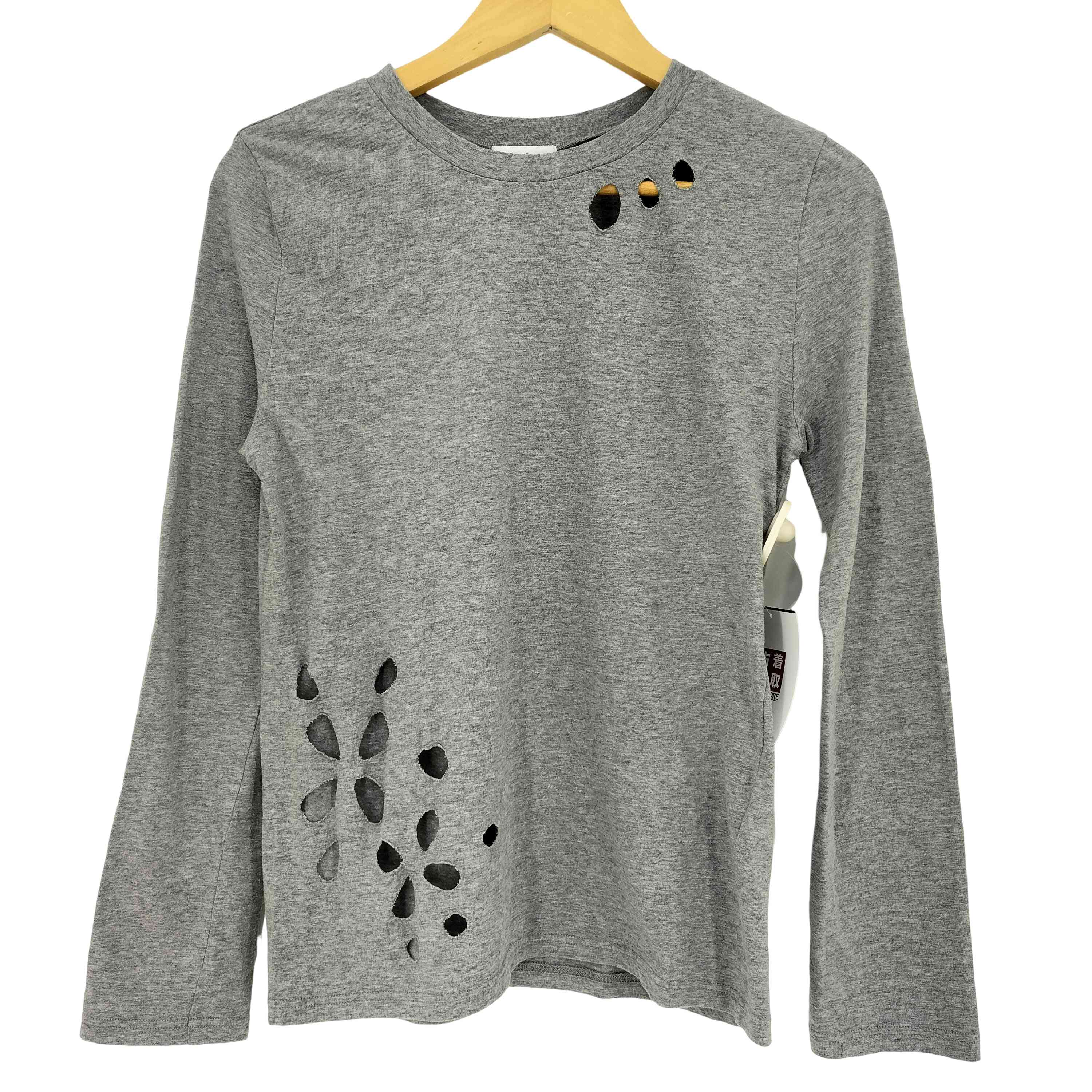 ＜ATTISESSION＞フラワーモチーフ ホール ロングスリーブ Tシャツ ATTISESSION フラワーモチーフ ホール ロングスリーブ Tシャツ