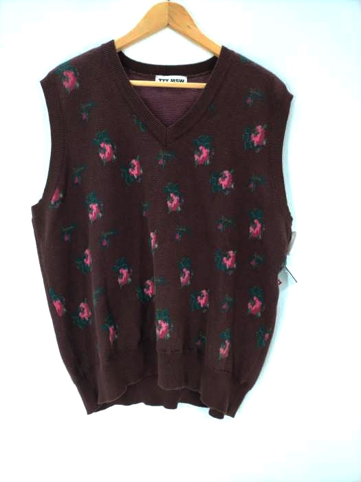 ティーモダンストリートウエア TTT_MSW 20AW FLOWER KNIT VEST メンズ