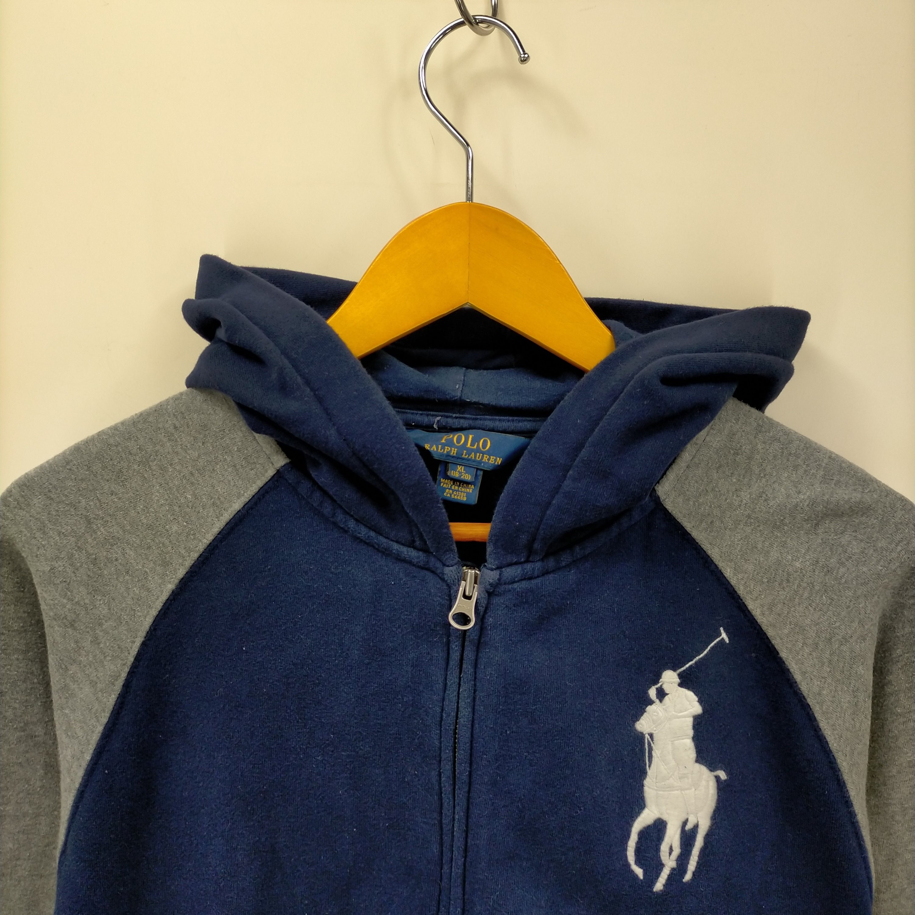 ポロラルフローレン POLO RALPH LAUREN ビッグポニー 刺繍 フルジップパーカー メンズ JPN：XL – ブランド古着買取販売バズストア