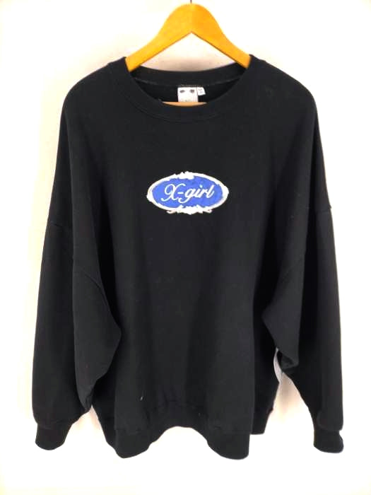 エックスガール X-girl ROYAL OVAL LOGO CREW SWEAT TOP レディース