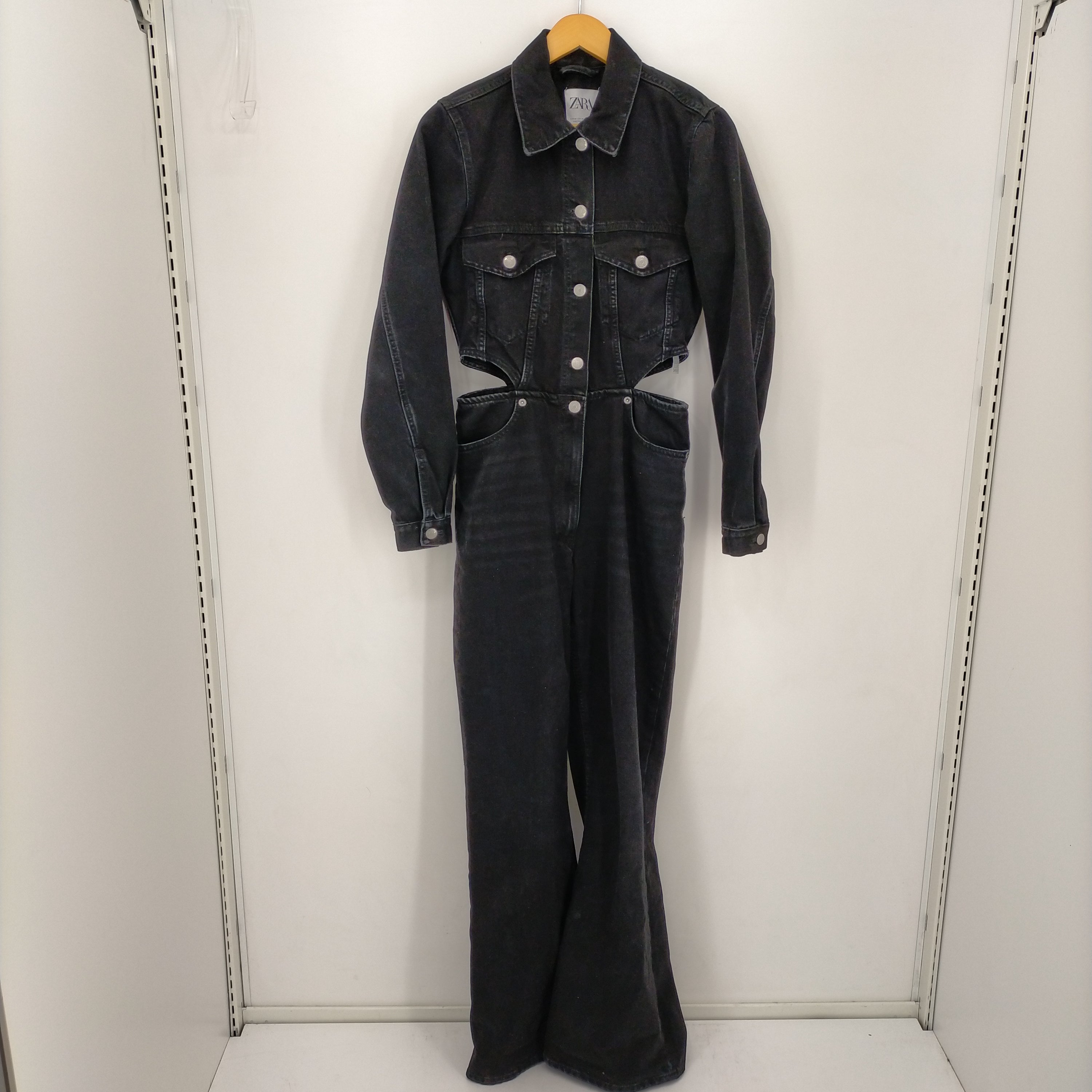 ザラ ZARA FULL LENGTH CUT OUT TRF DENIM JUMPSUIT レディース US M