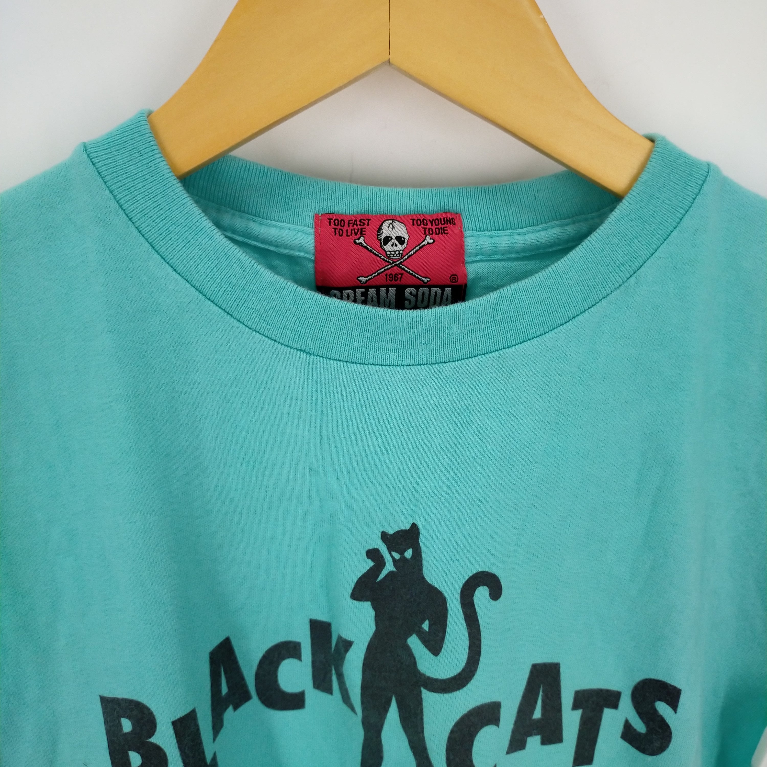 クリームソーダ CREAM SODA BLACK CATS クルーネックTシャツ メンズ