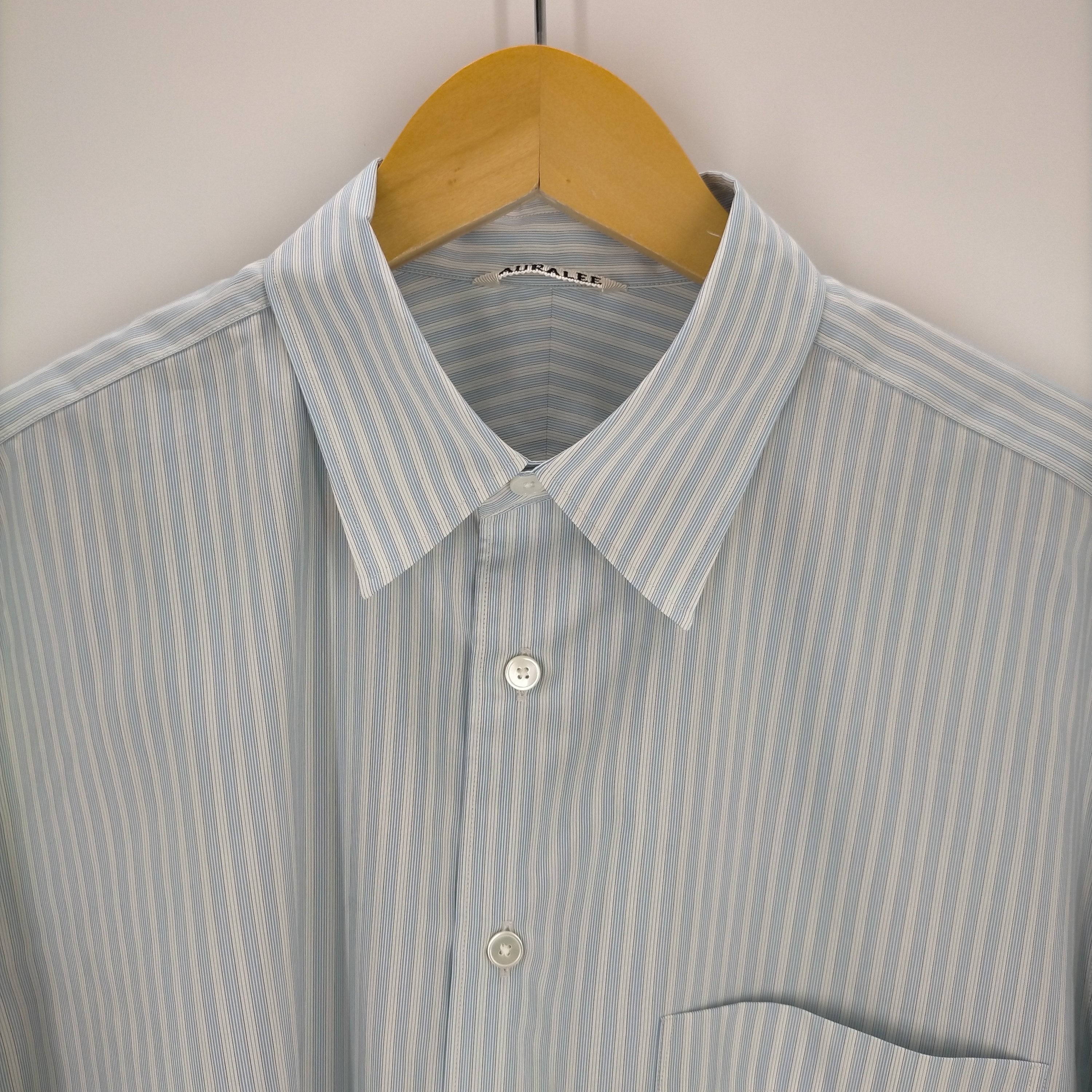 オーラリー AURALEE 23SS FINX POLYESTER STRIPE SHIRT メンズ 3 – ブランド古着買取販売バズストア