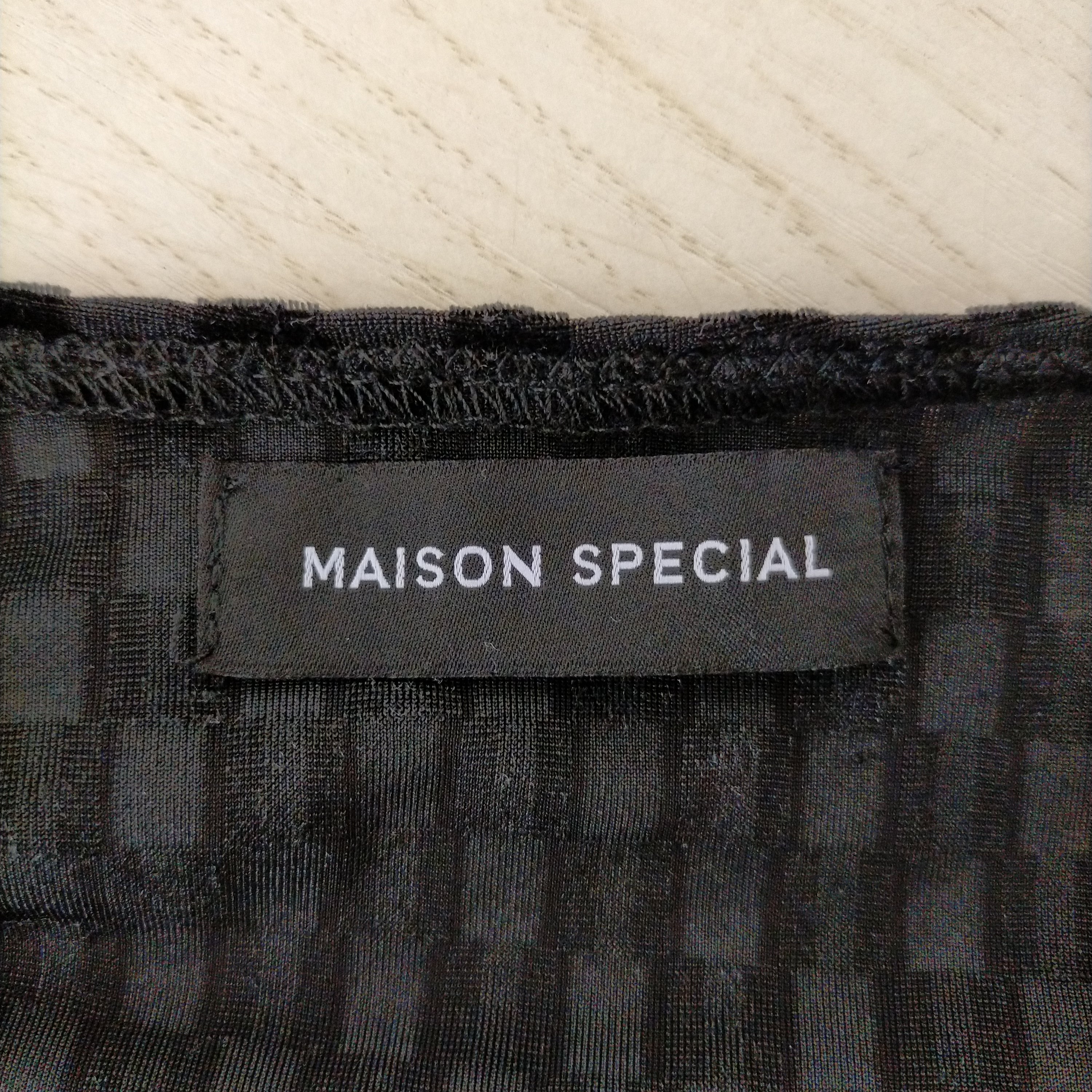 メゾンスペシャル MAISON SPECIAL ベロアチェックボディスーツ