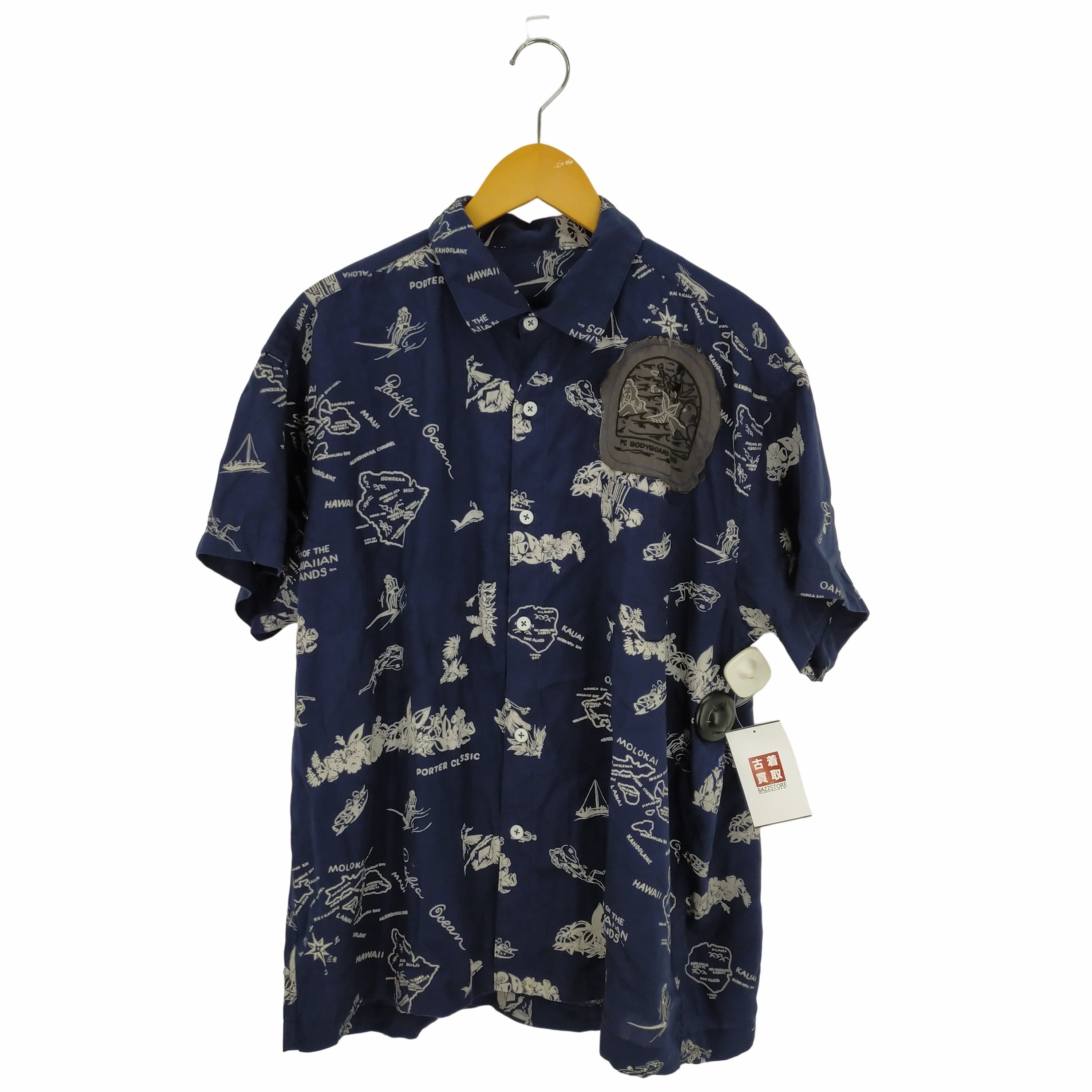 ポータークラシック PORTER CLASSIC ALOHA SHIRT NAVY メンズ JPN：S