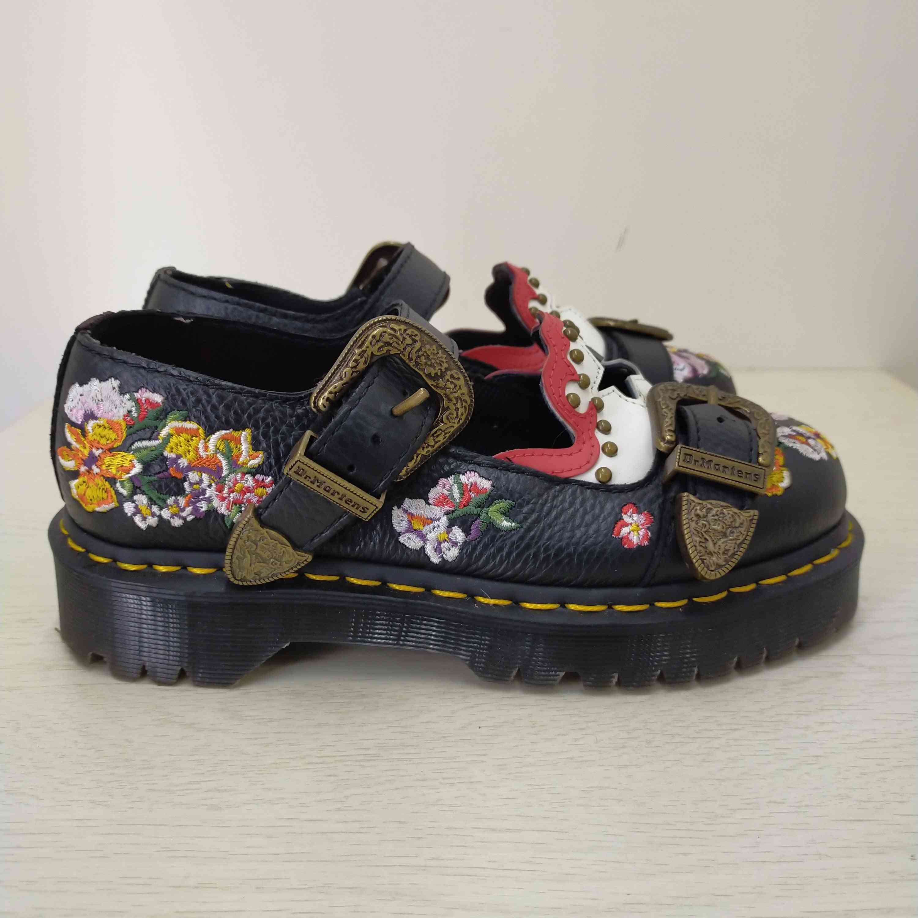 ドクターマーチン Dr.Martens .ムカイ メリージェーンシューズ 花柄