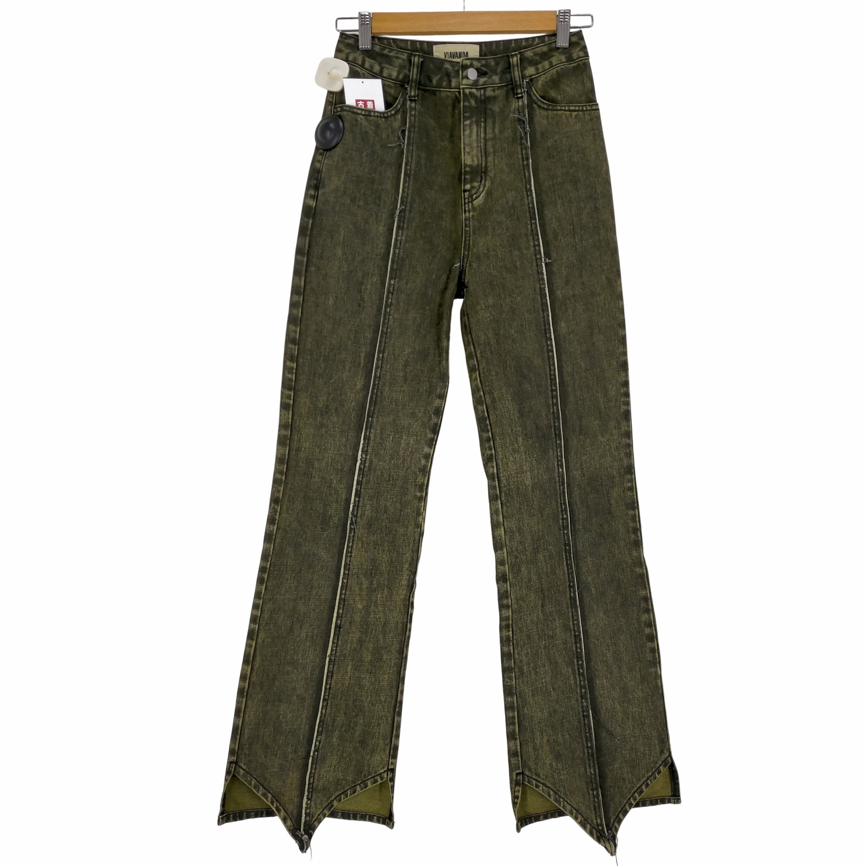 ヴィアヴァンダ viavanda V CUT DENIM PANTS レディース M – ブランド