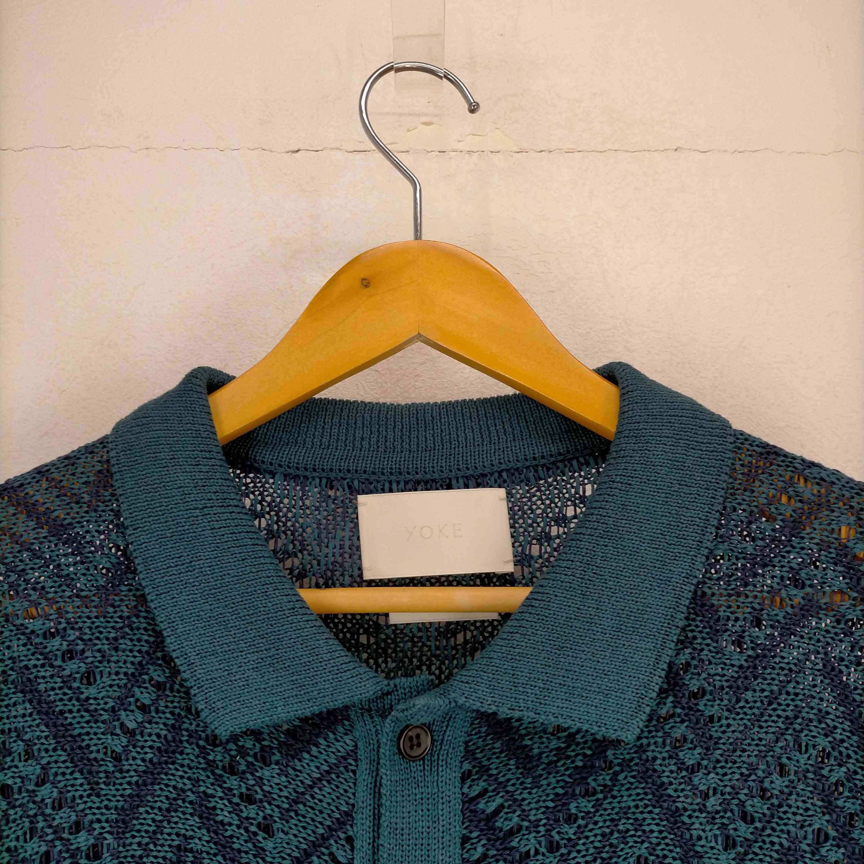 ヨーク YOKE 23SS HERRINGBONE MESH SHIRT S/S (DUSTY PURPLE) メンズ ...