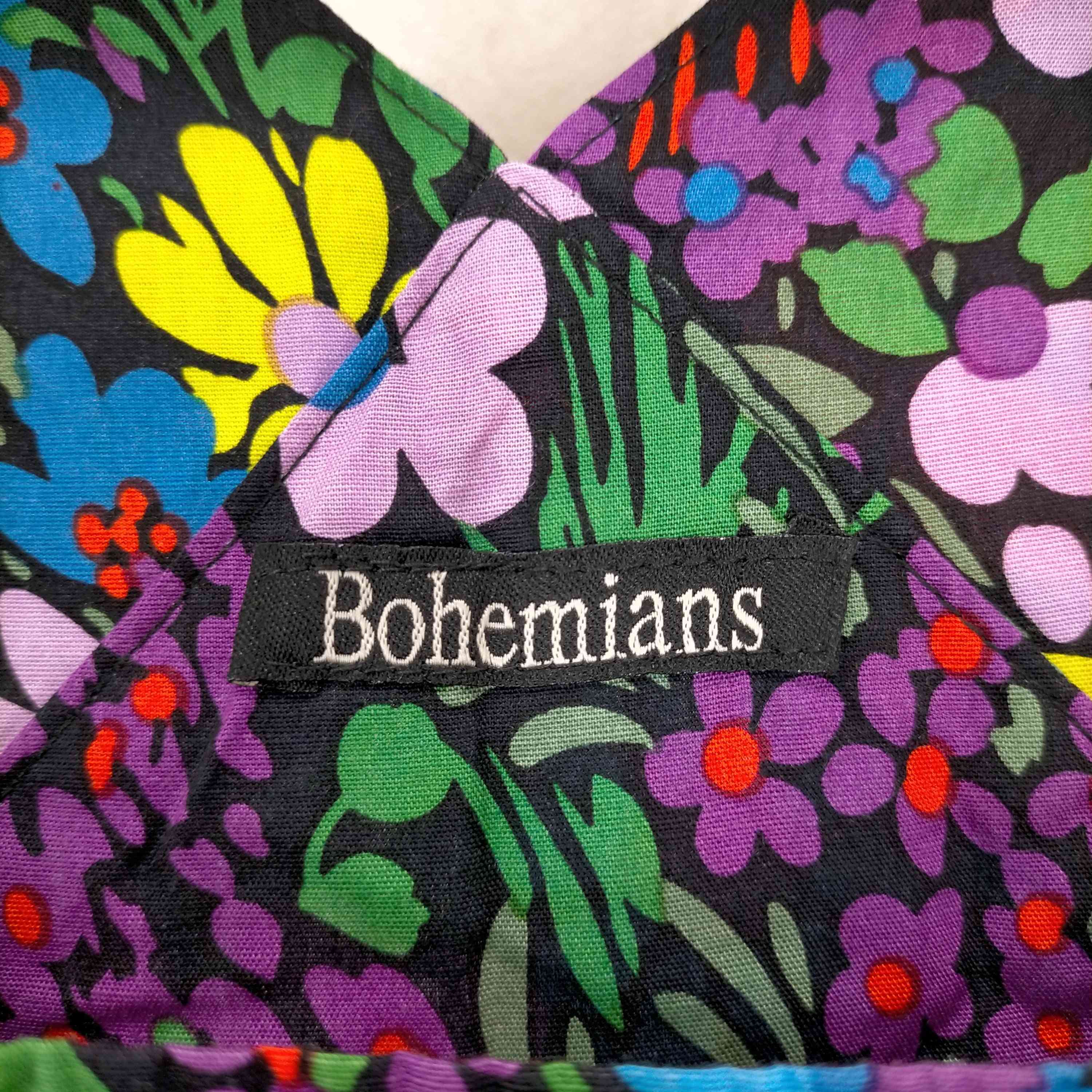 ボヘミアンズ BOHEMIANS モザイクフラワー柄 オーバーオール レディース 2 – ブランド古着買取販売バズストア