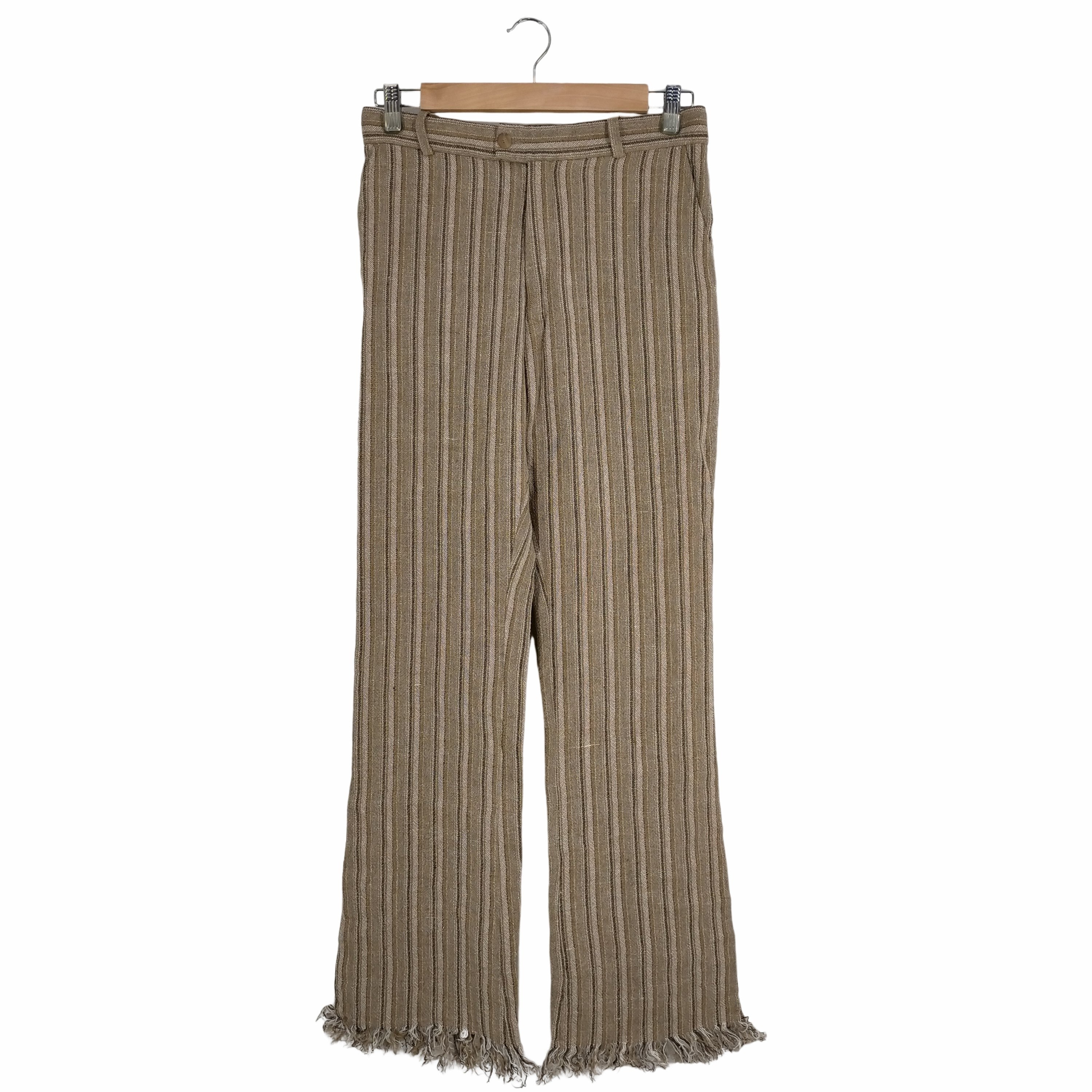 コモンスウェーデン CMMN SWDN Brown Ryle Trousers リネンシルク