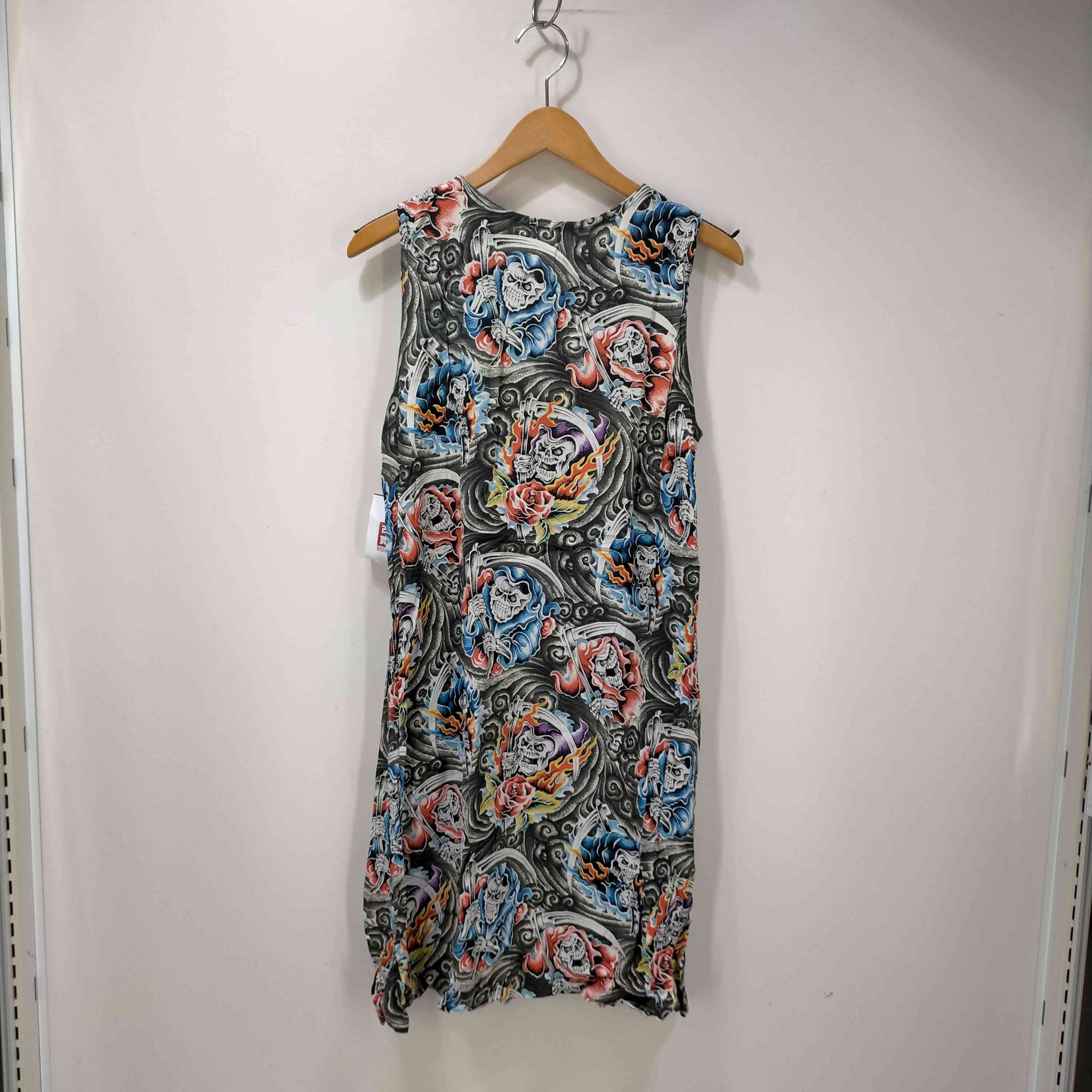100％本物保証！ ヒステリックグラマー HYSTERIC GLAMOUR 総柄 スカル ワンピース
