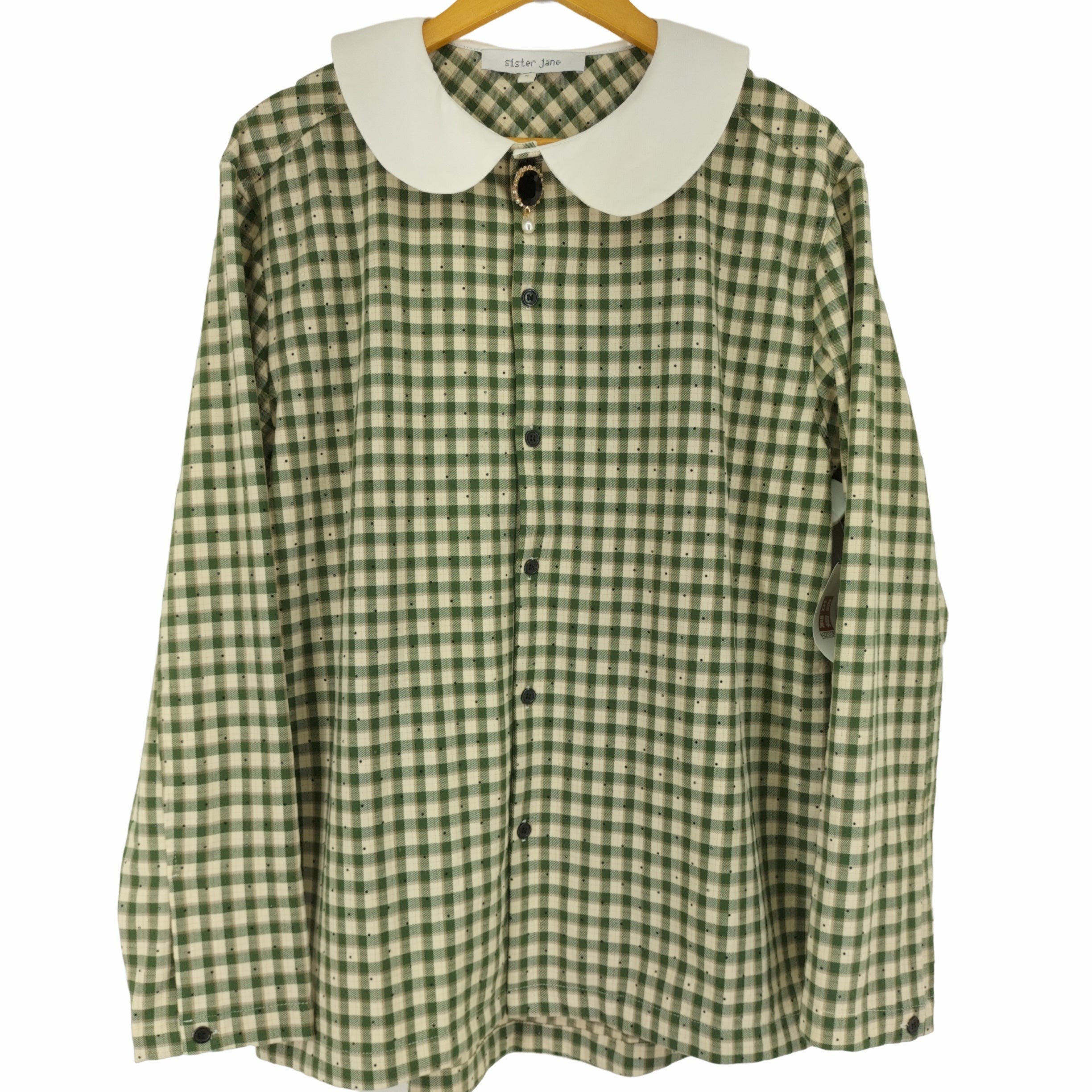 シスタージェーン SISTER JANE 23SS THEO CHECK SHIRT WITH BROOCH