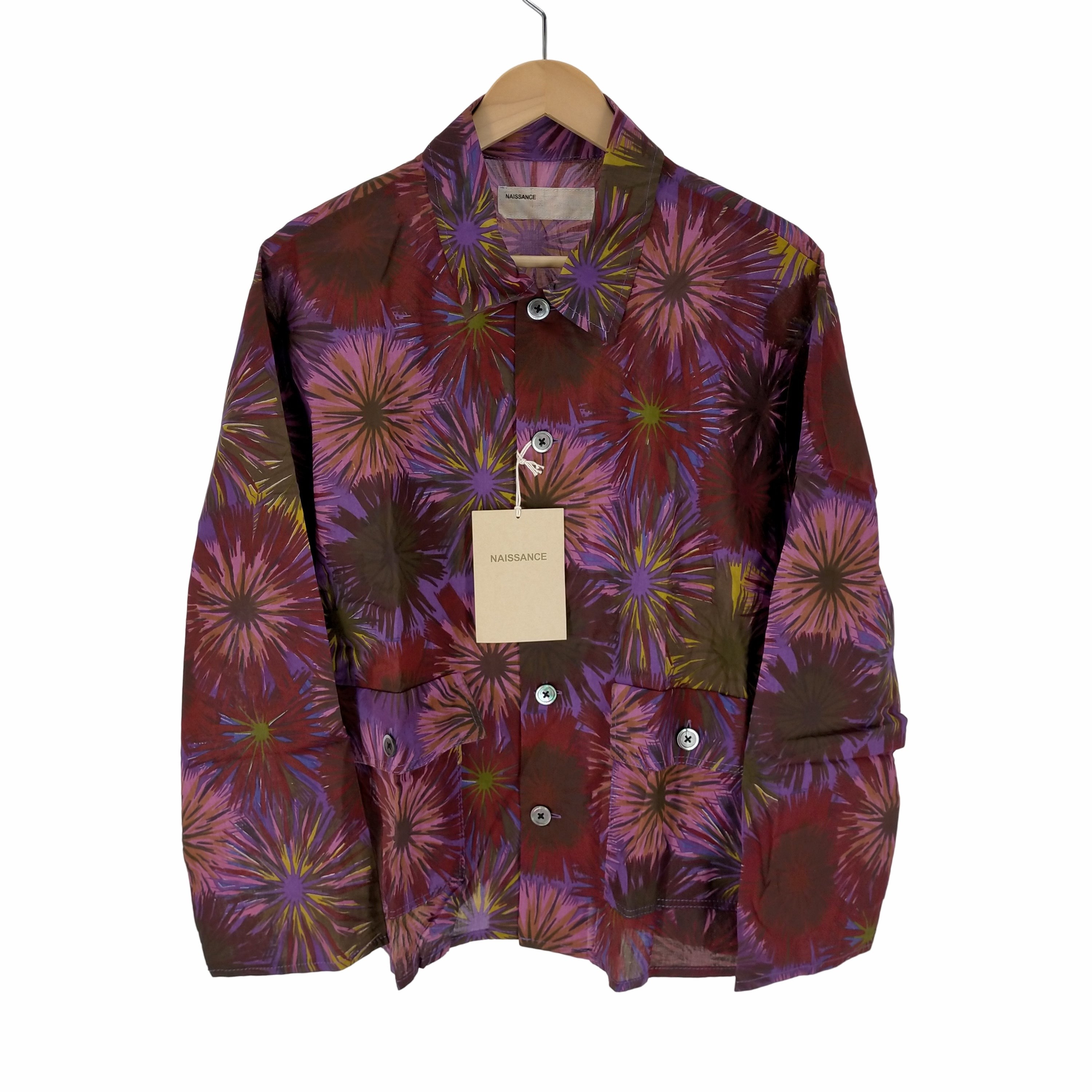 ネサンス NAISSANCE Flower Pattern Shirt Jacket メンズ JPN：M