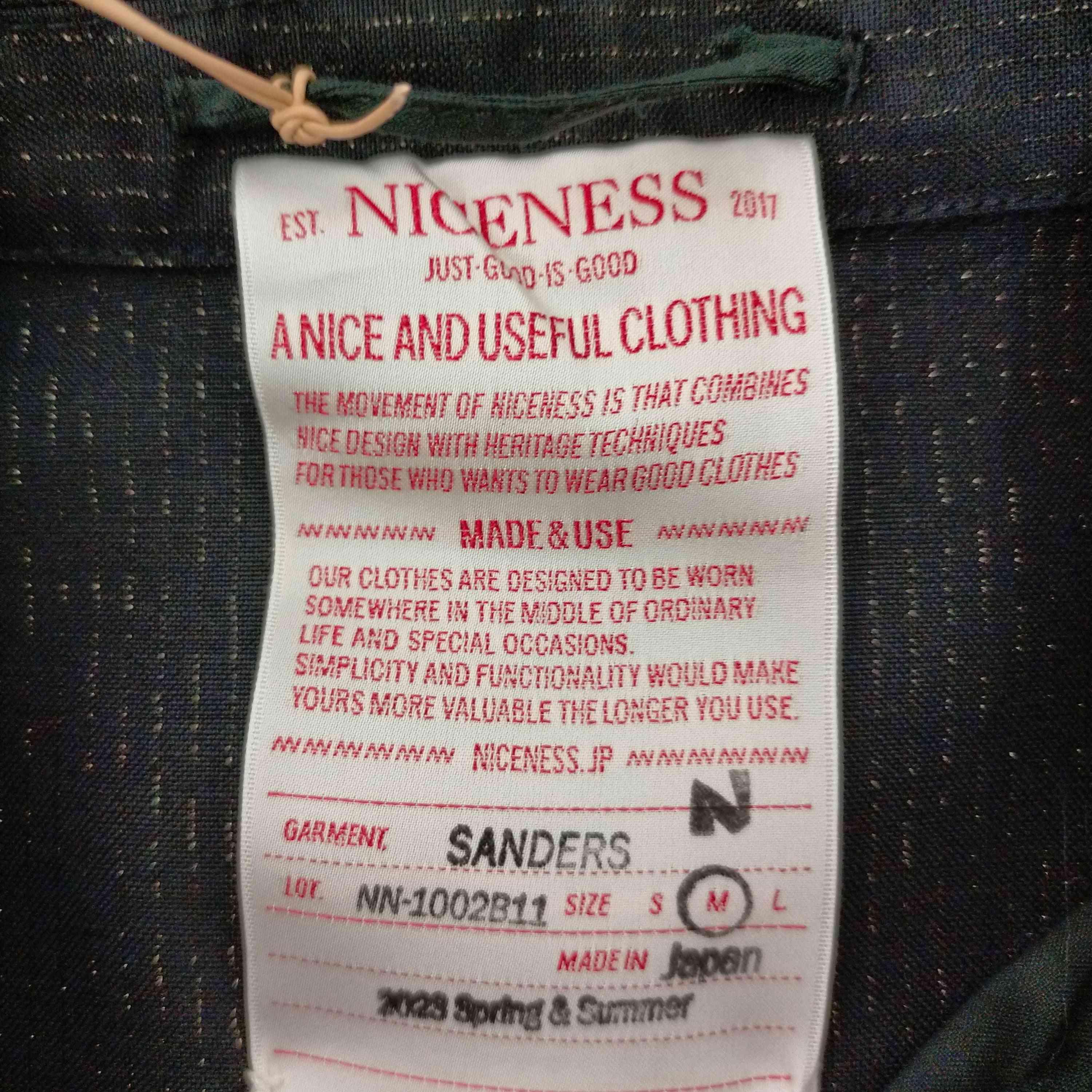 ナイスネス NICENESS 23SS SANDERS メンズ JPN：M – ブランド古着買取