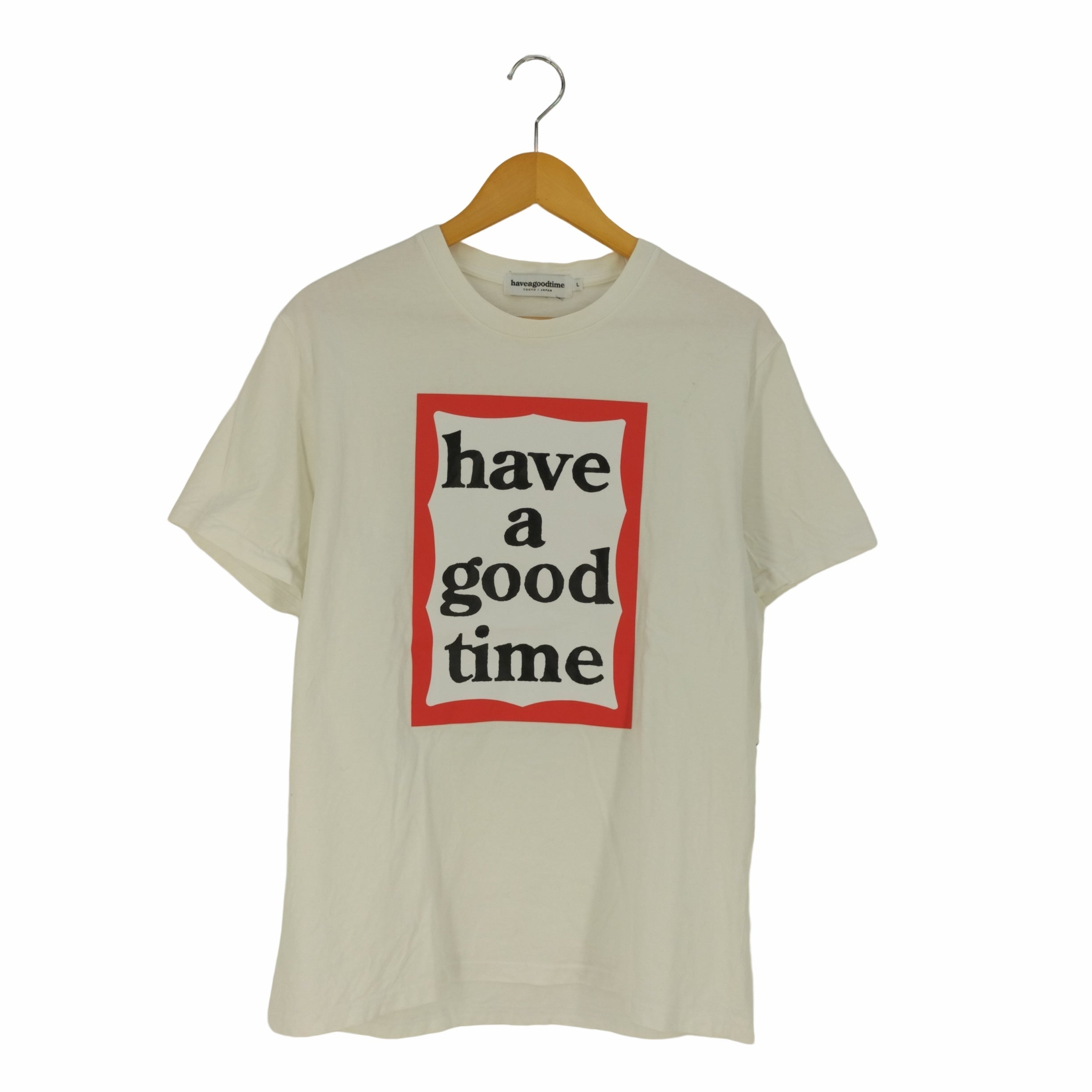 ハブアグッドタイム HAVE A GOOD TIME ロゴプリント クルーネックT