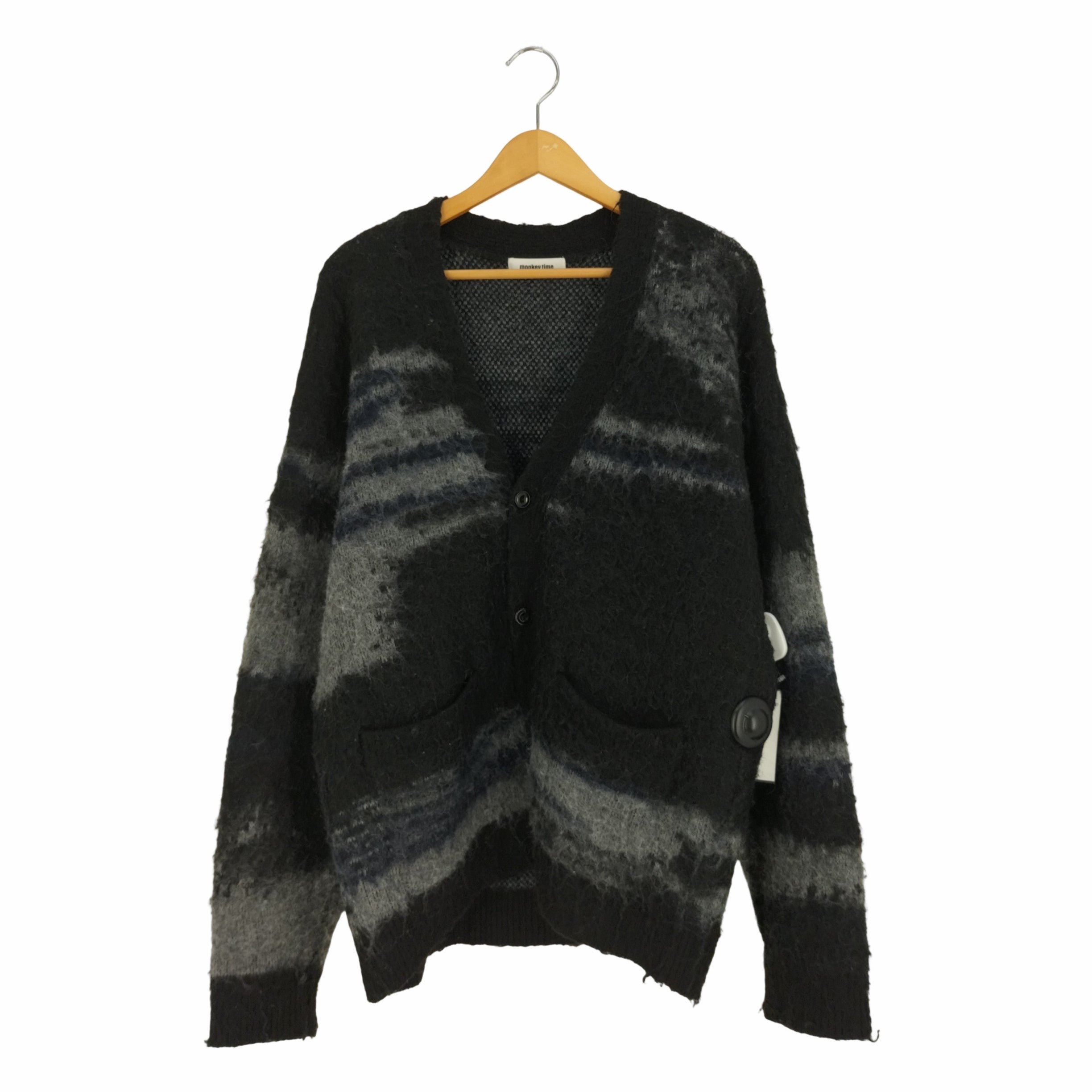 モンキータイム MONKEY TIME BRSHD MHR JACQUARD V NECK CARDIGAN メンズ JPN：M –  ブランド古着買取販売バズストア