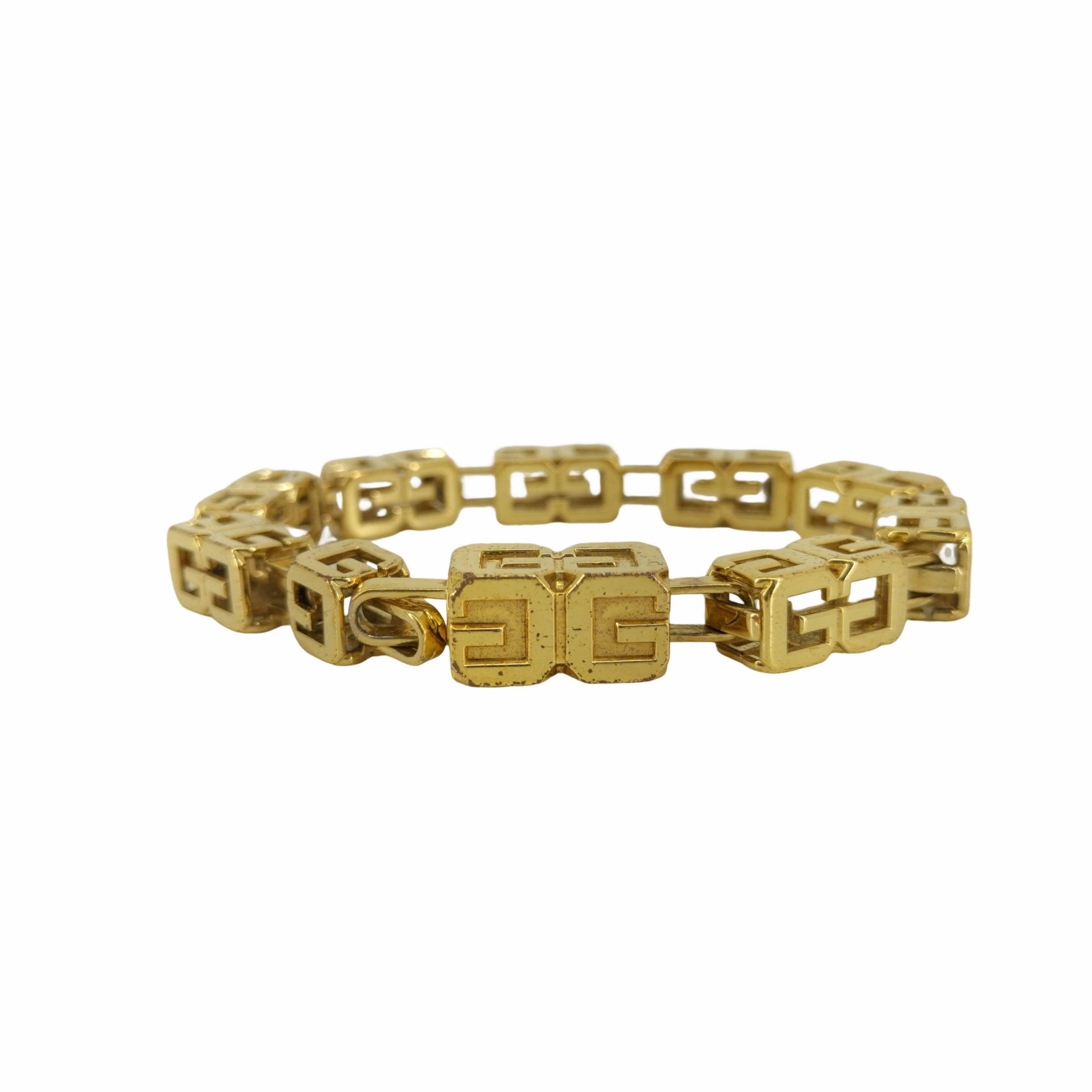 ジバンシィ GIVENCHY G CUBE BRACELET GOLDEN YELLOW イタリア製 4G