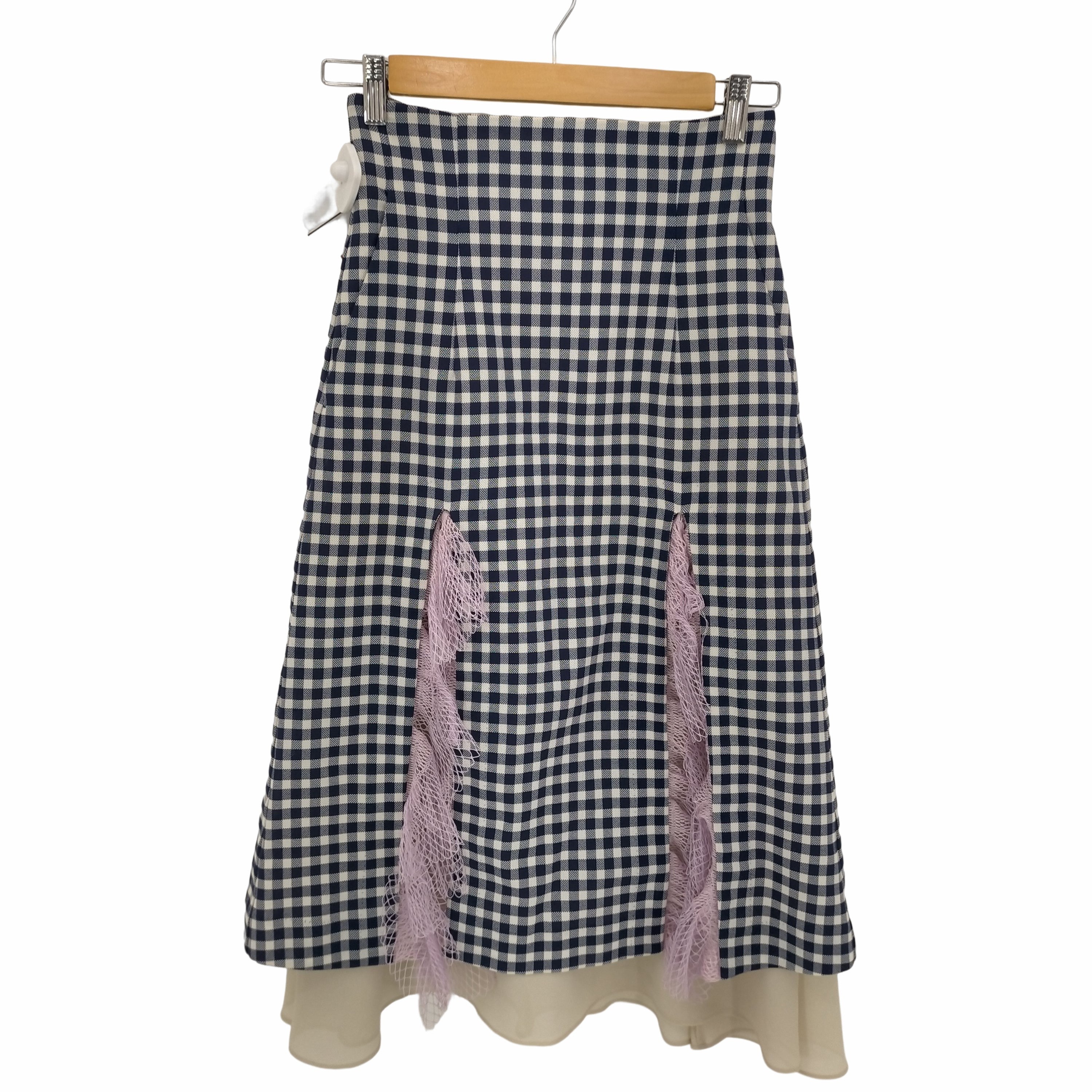 NAIFE / Frilled slit flare skirt