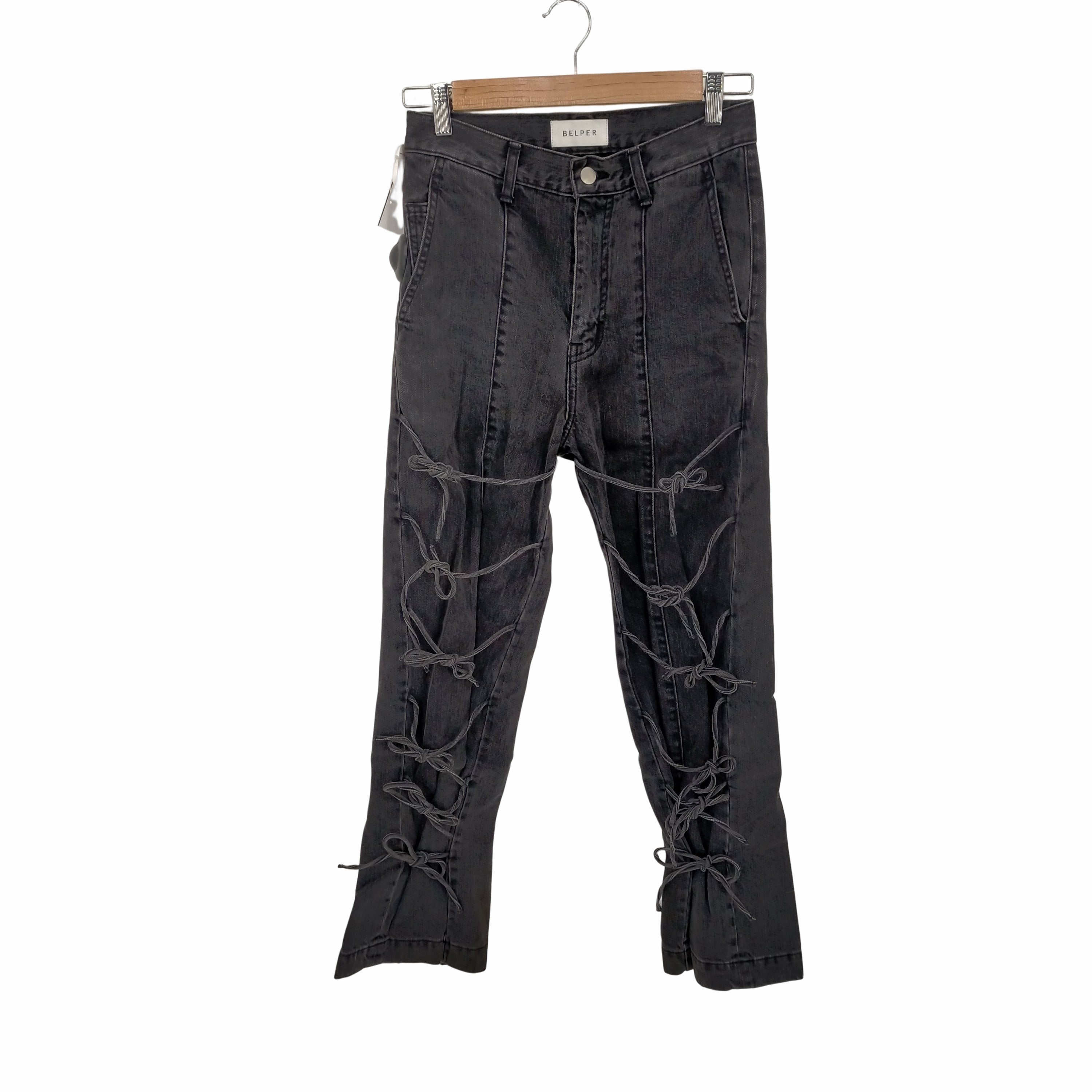 ベルパー BELPER STRINGS DENIM PANTS (BLACK) レディース JPN：2