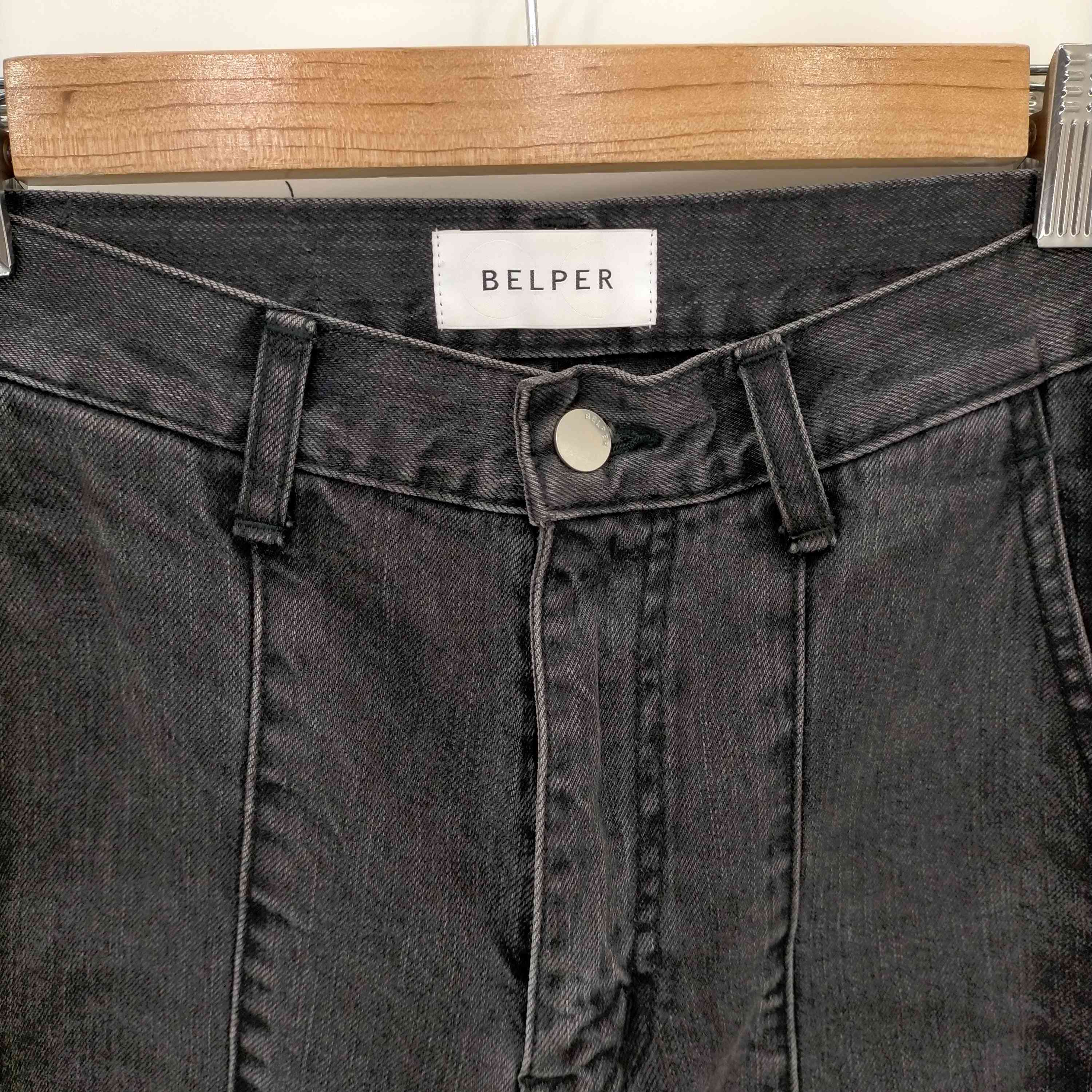 ベルパー BELPER STRINGS DENIM PANTS (BLACK) レディース JPN：2