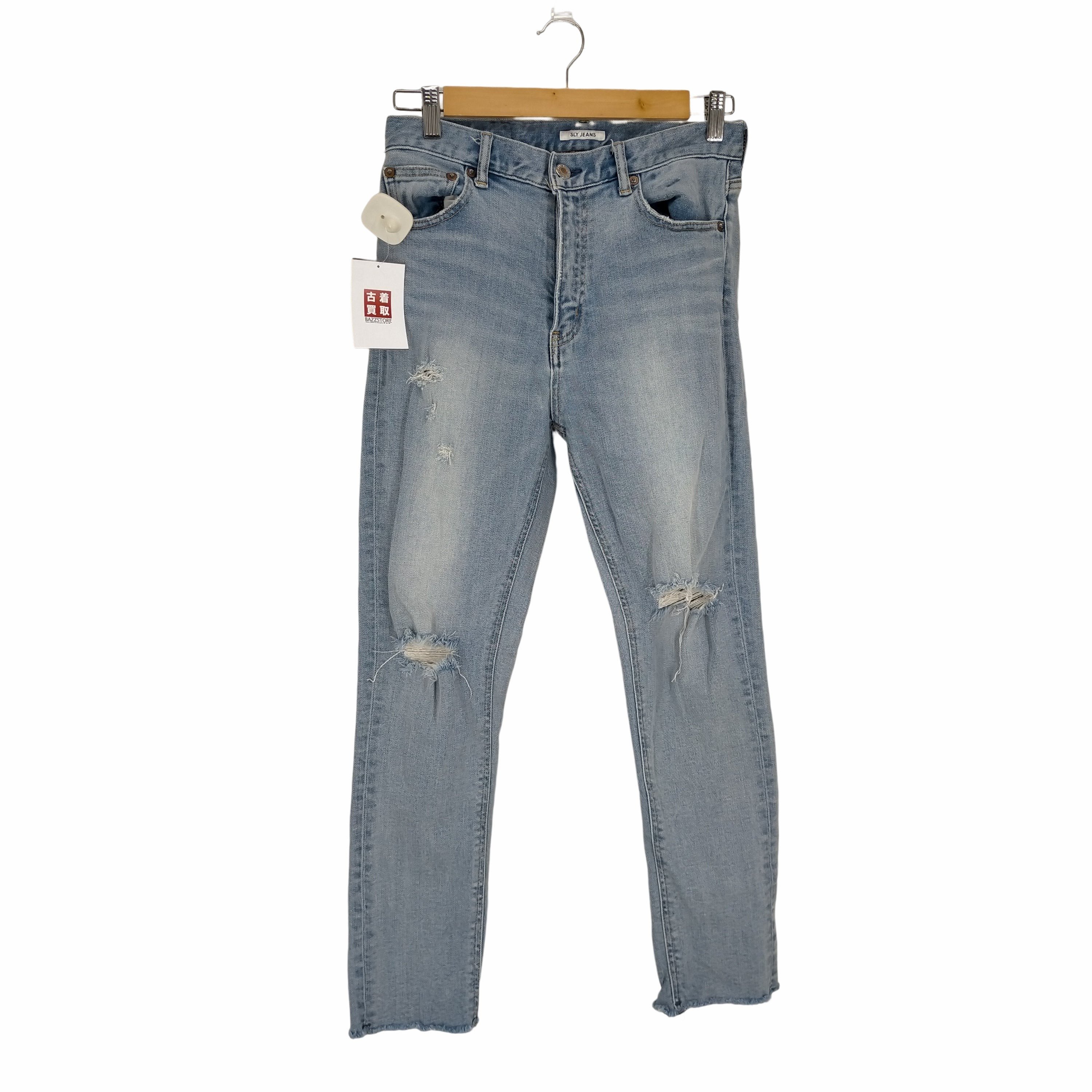 スライジーンズ SLY JEANS ダメージ加工スリムデニムパンツ レディース